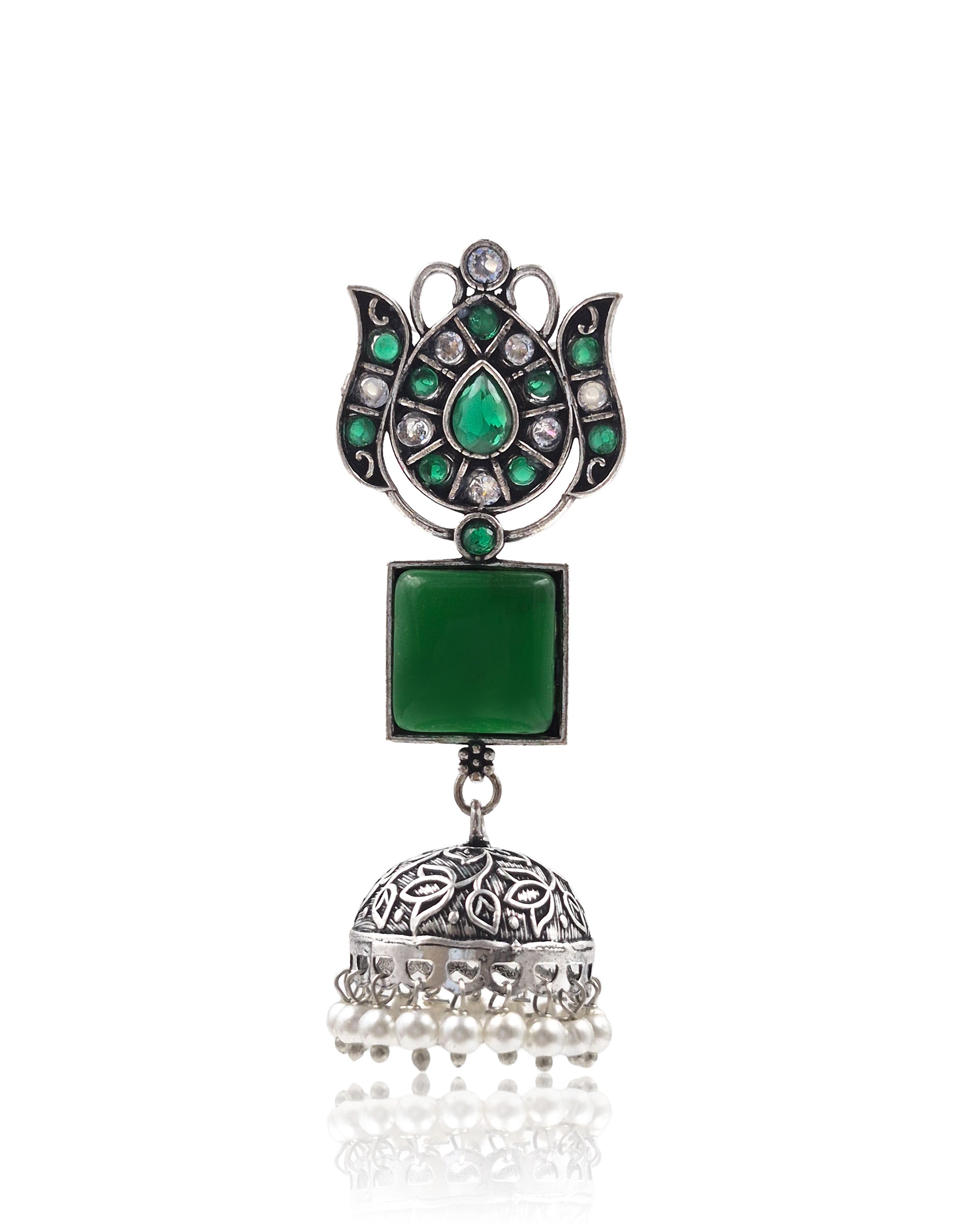 Aanya Stone Jhumka Earrings