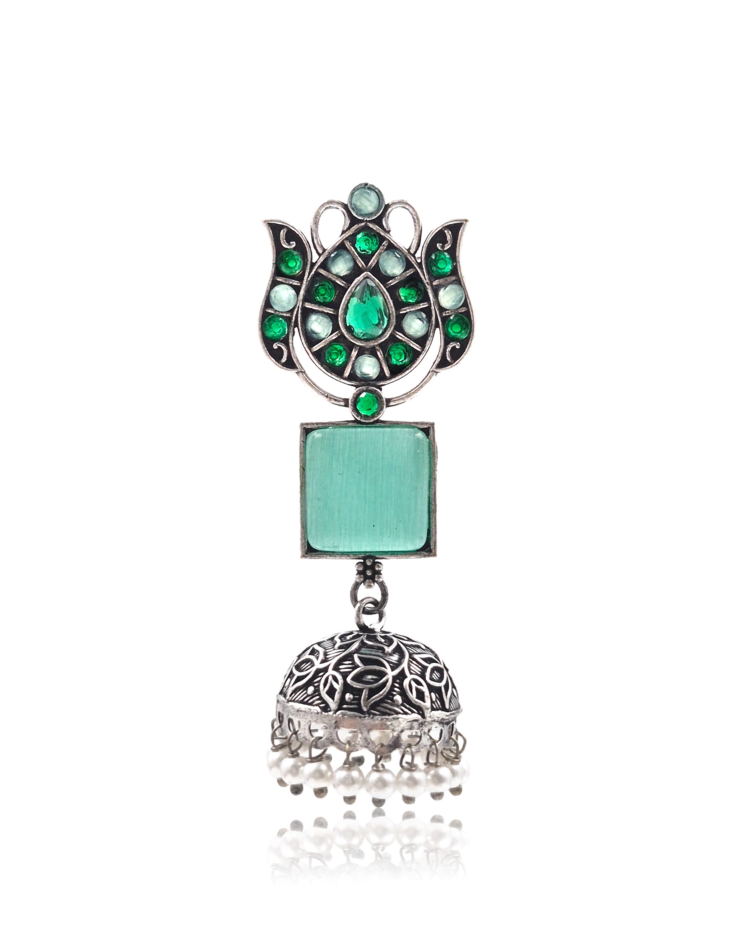 Aanya Stone Jhumka Earrings