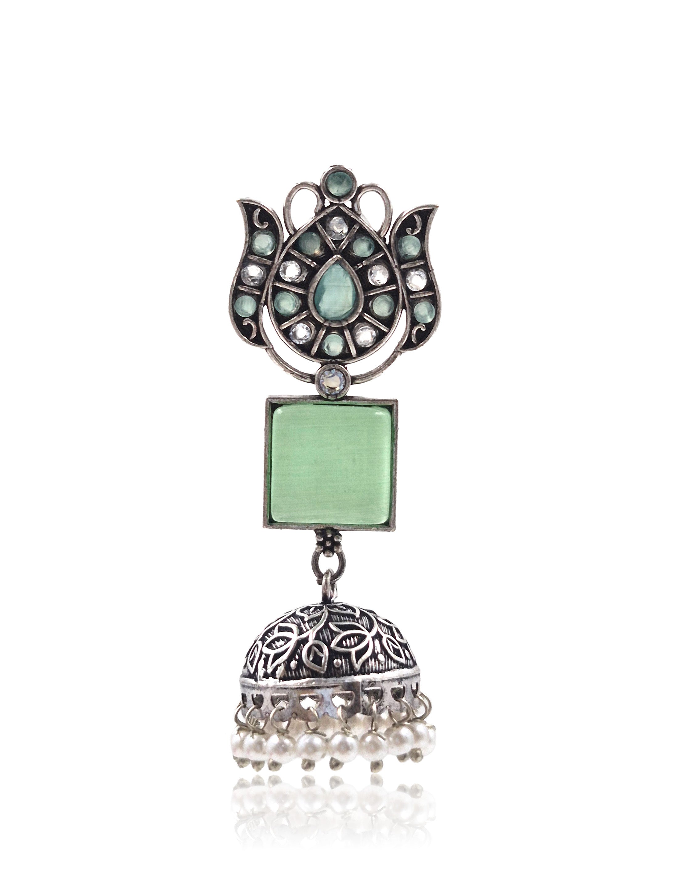 Aanya Stone Jhumka Earrings