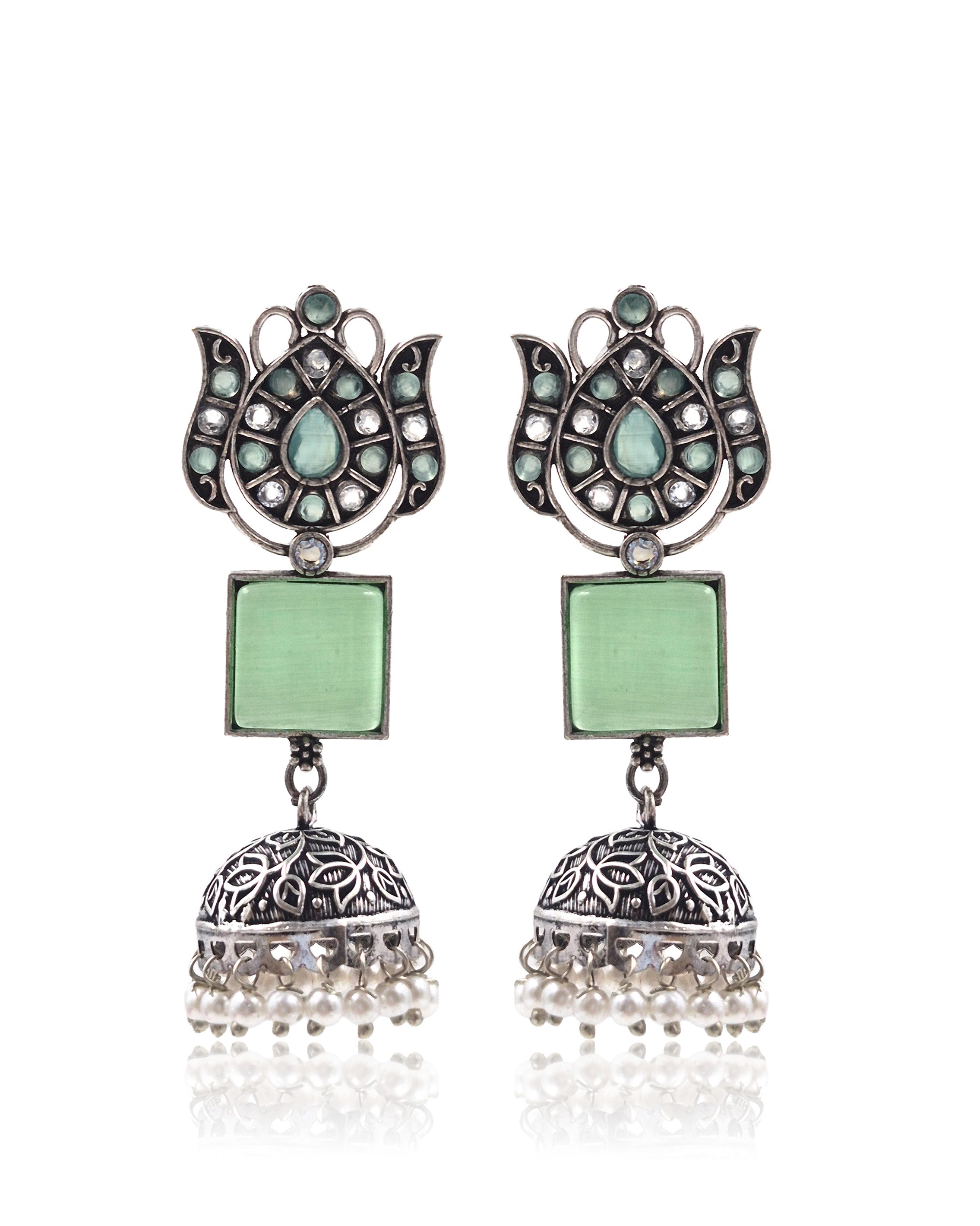 Aanya Stone Jhumka Earrings