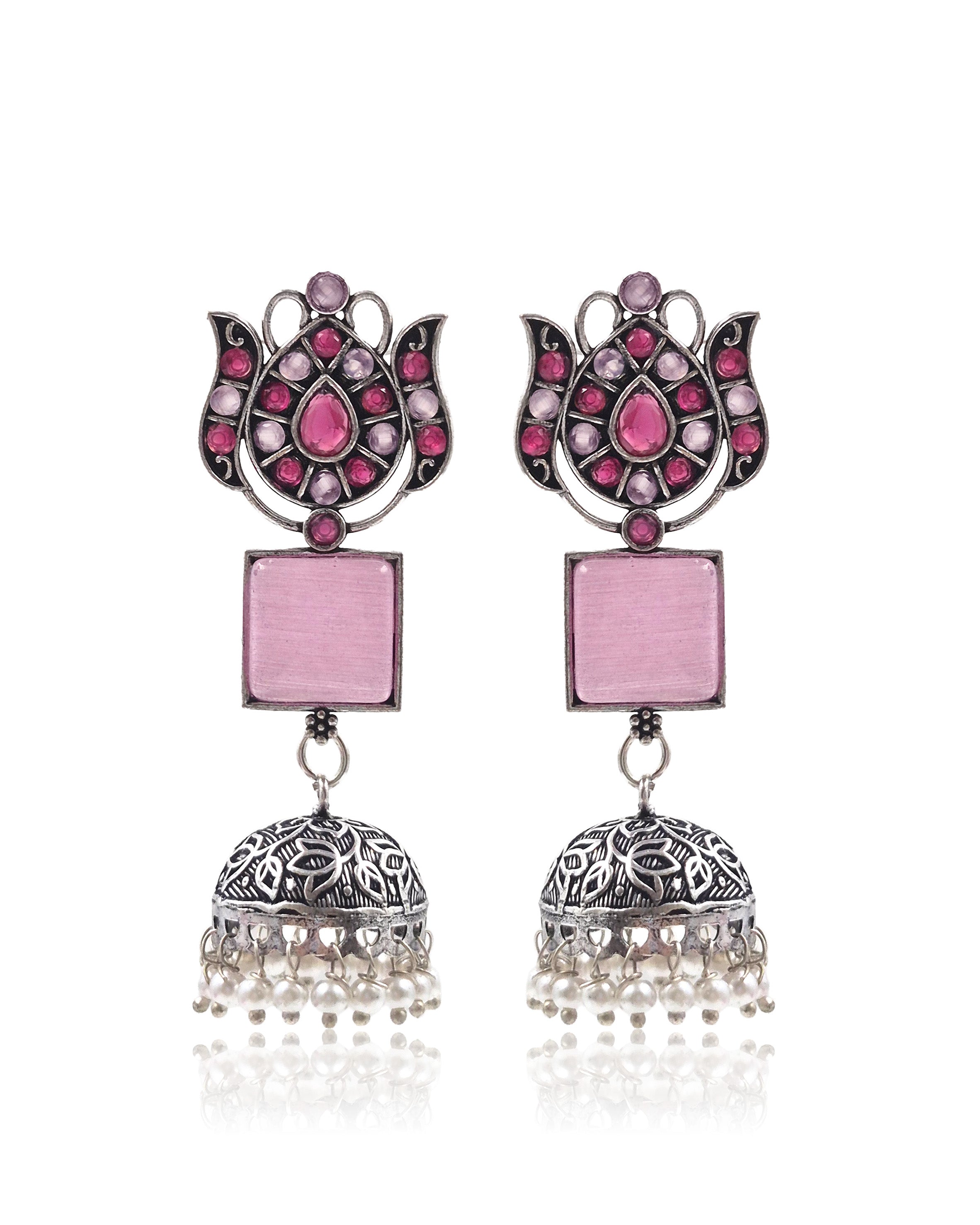 Aanya Stone Jhumka Earrings