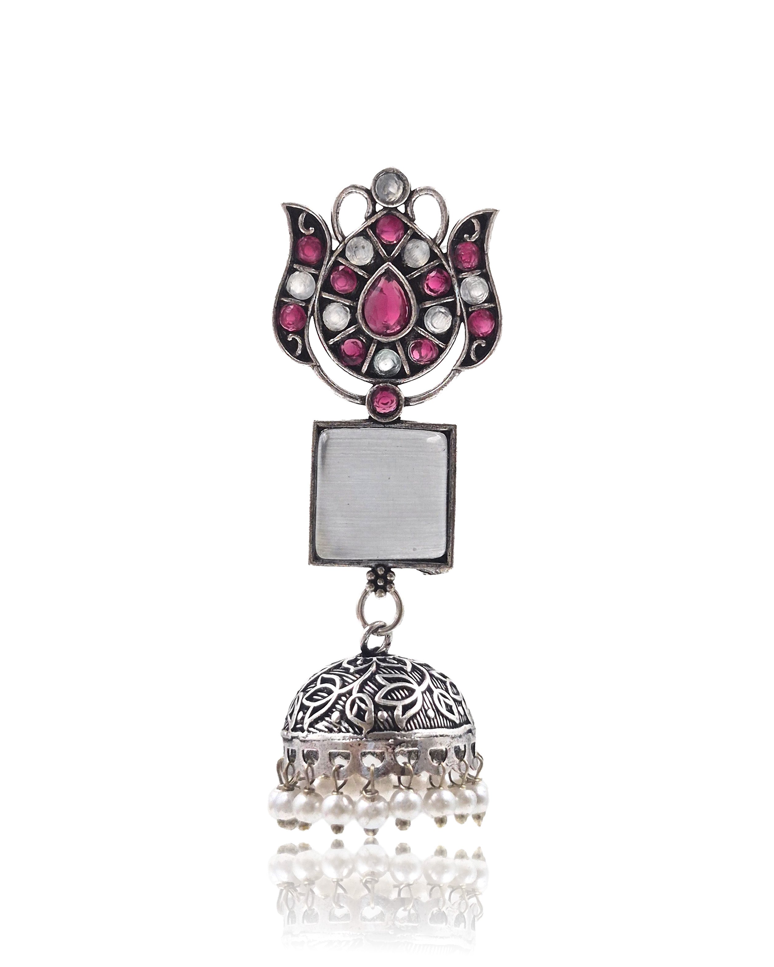 Aanya Stone Jhumka Earrings