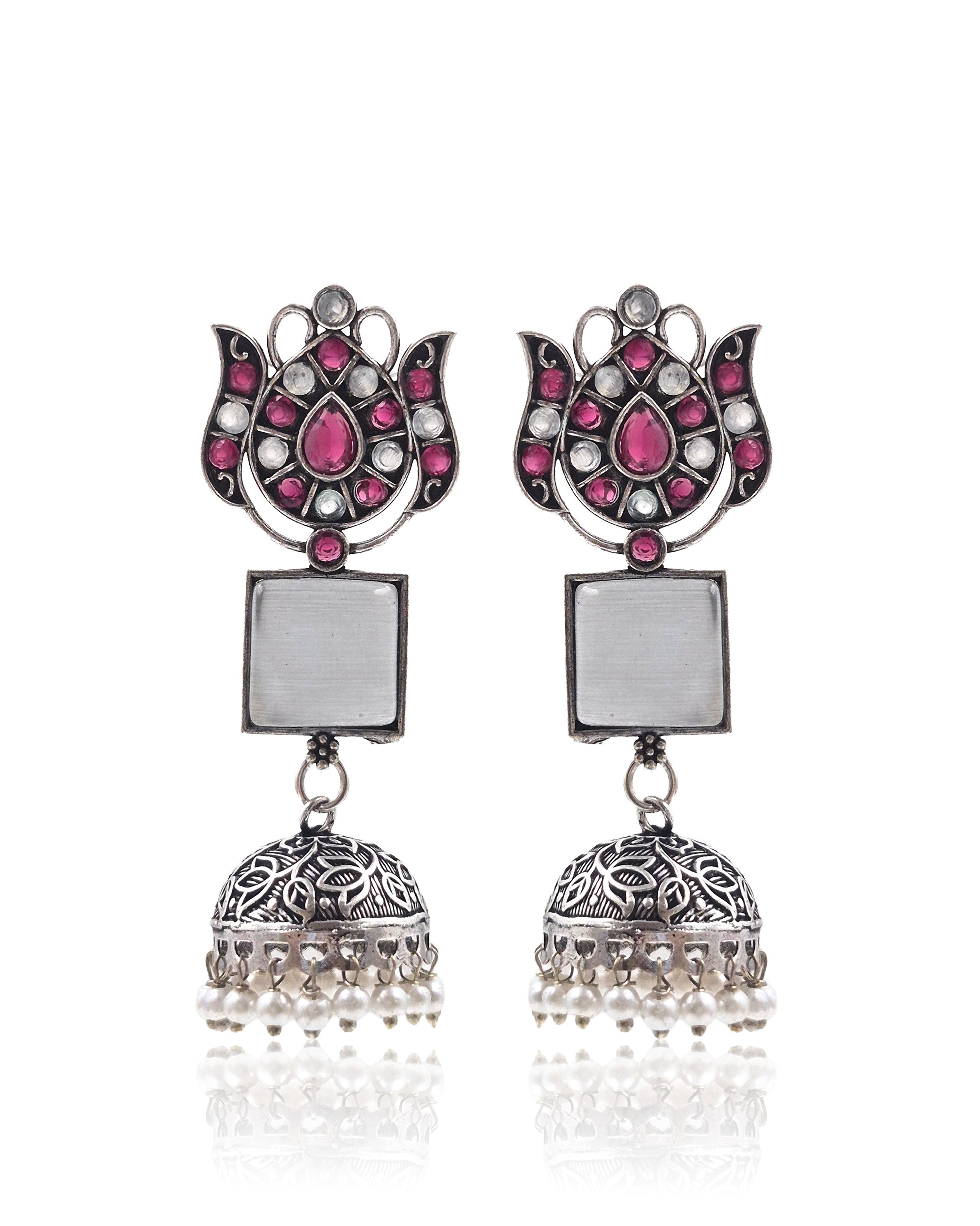 Aanya Stone Jhumka Earrings