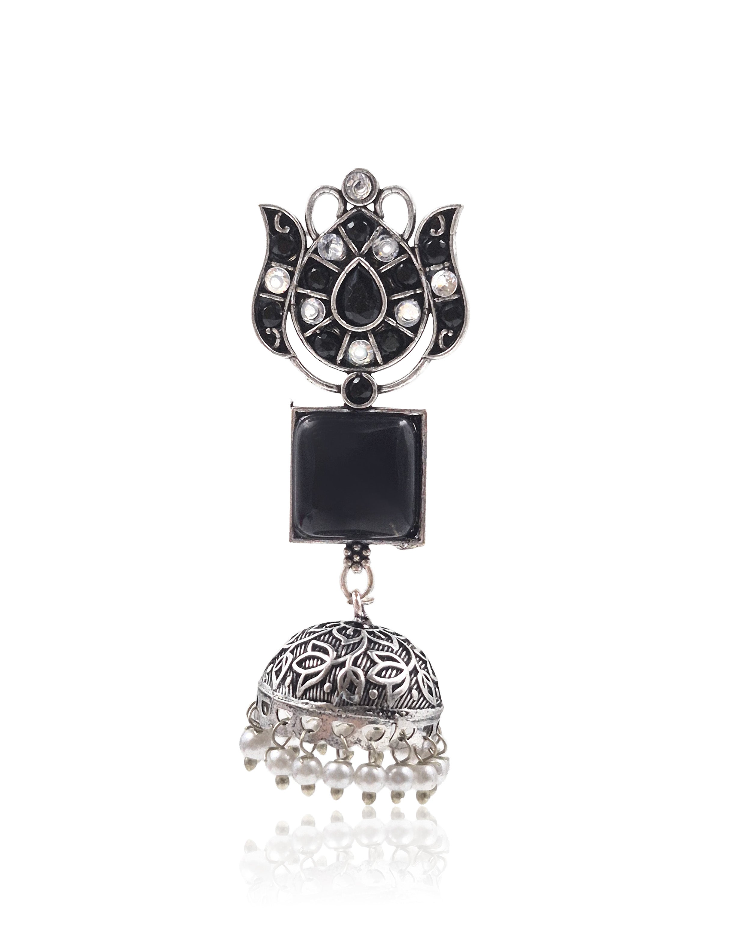 Aanya Stone Jhumka Earrings