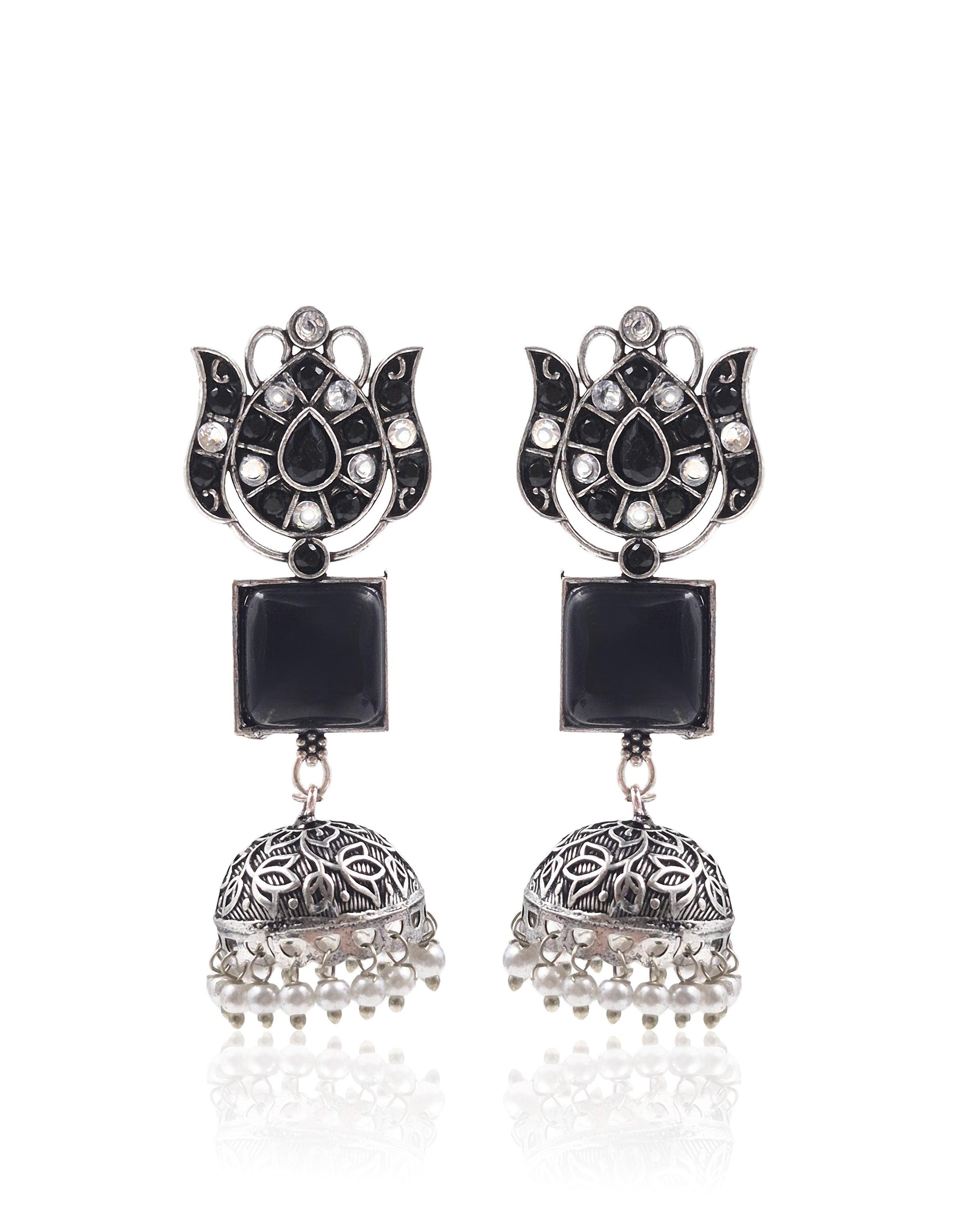 Aanya Stone Jhumka Earrings