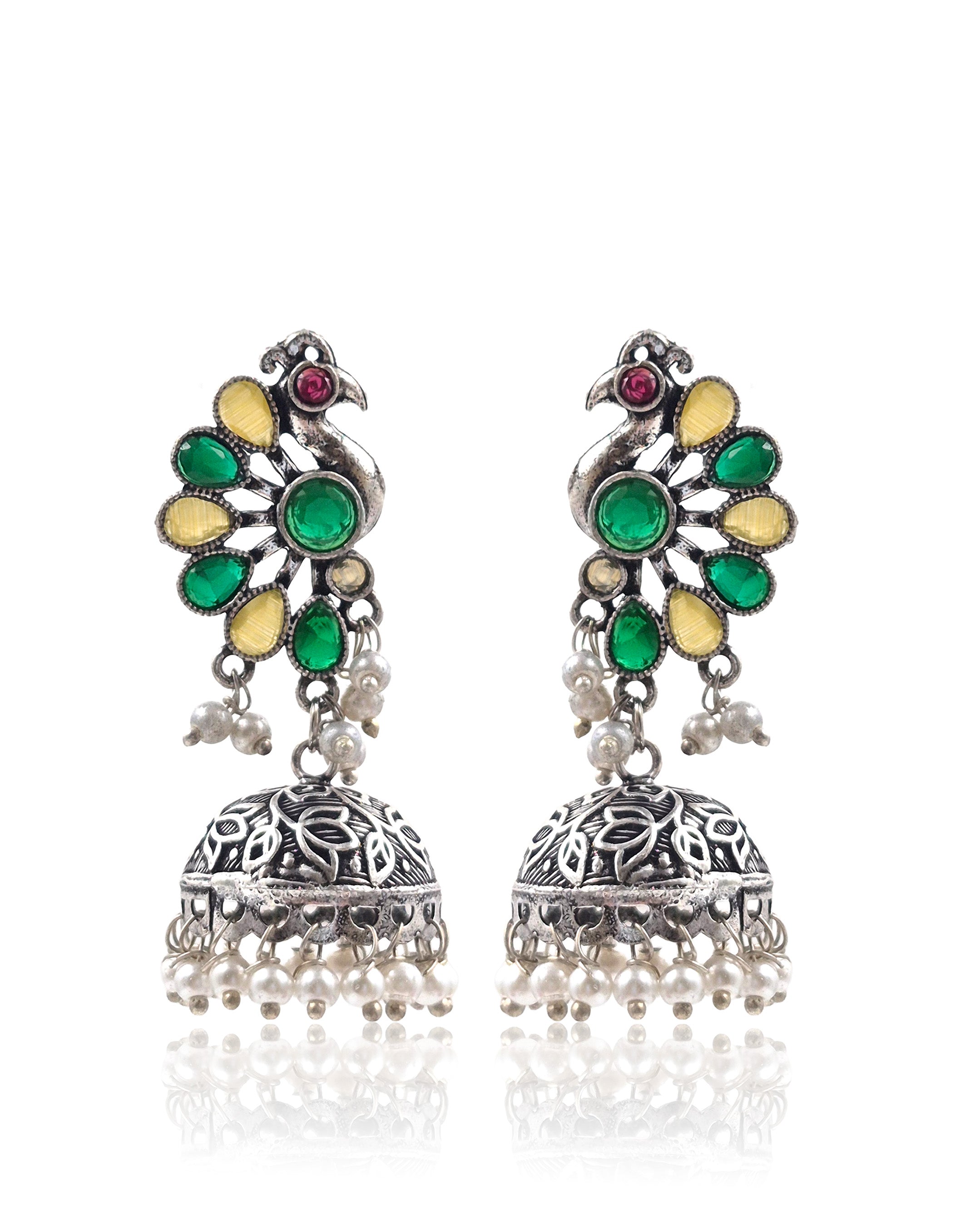TWISHA STONE JHUMKA EARRINGS