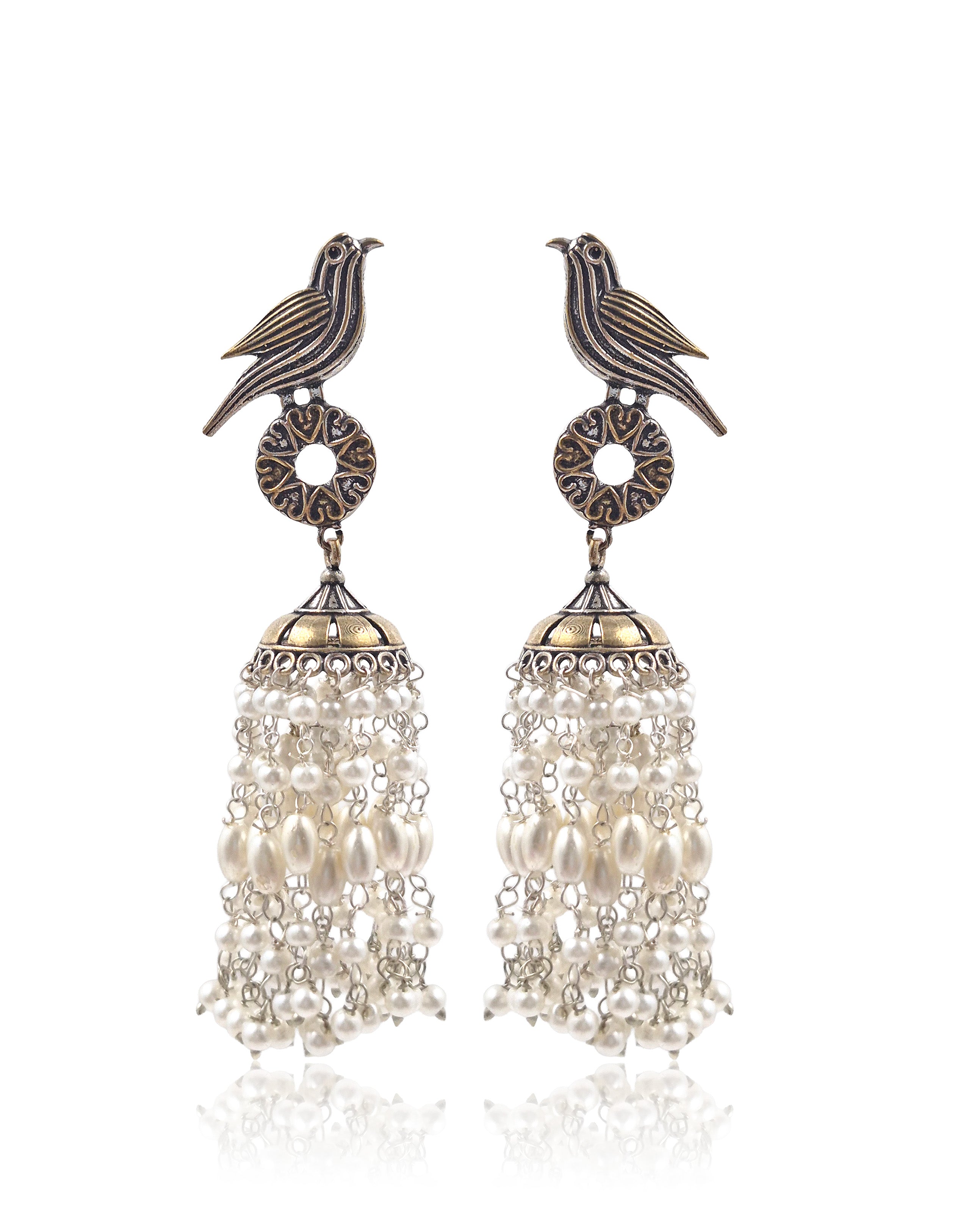 ROBIN OXIDISED JHUMKA EARRINGS