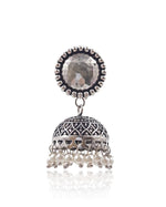 Load image into Gallery viewer, KRUTIKA OXIDISED JHUMKHA