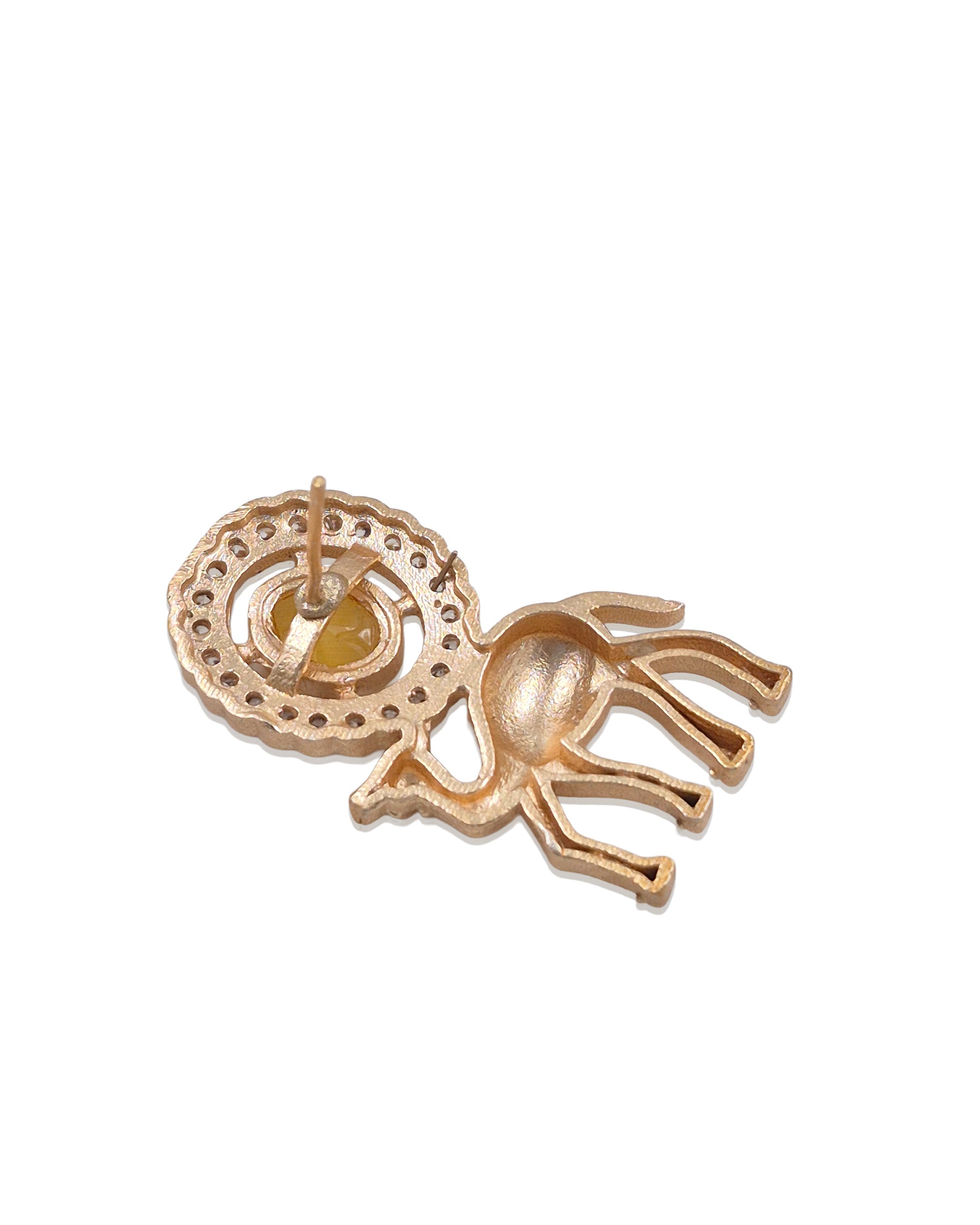 Rosegold Stone Stud Earrings