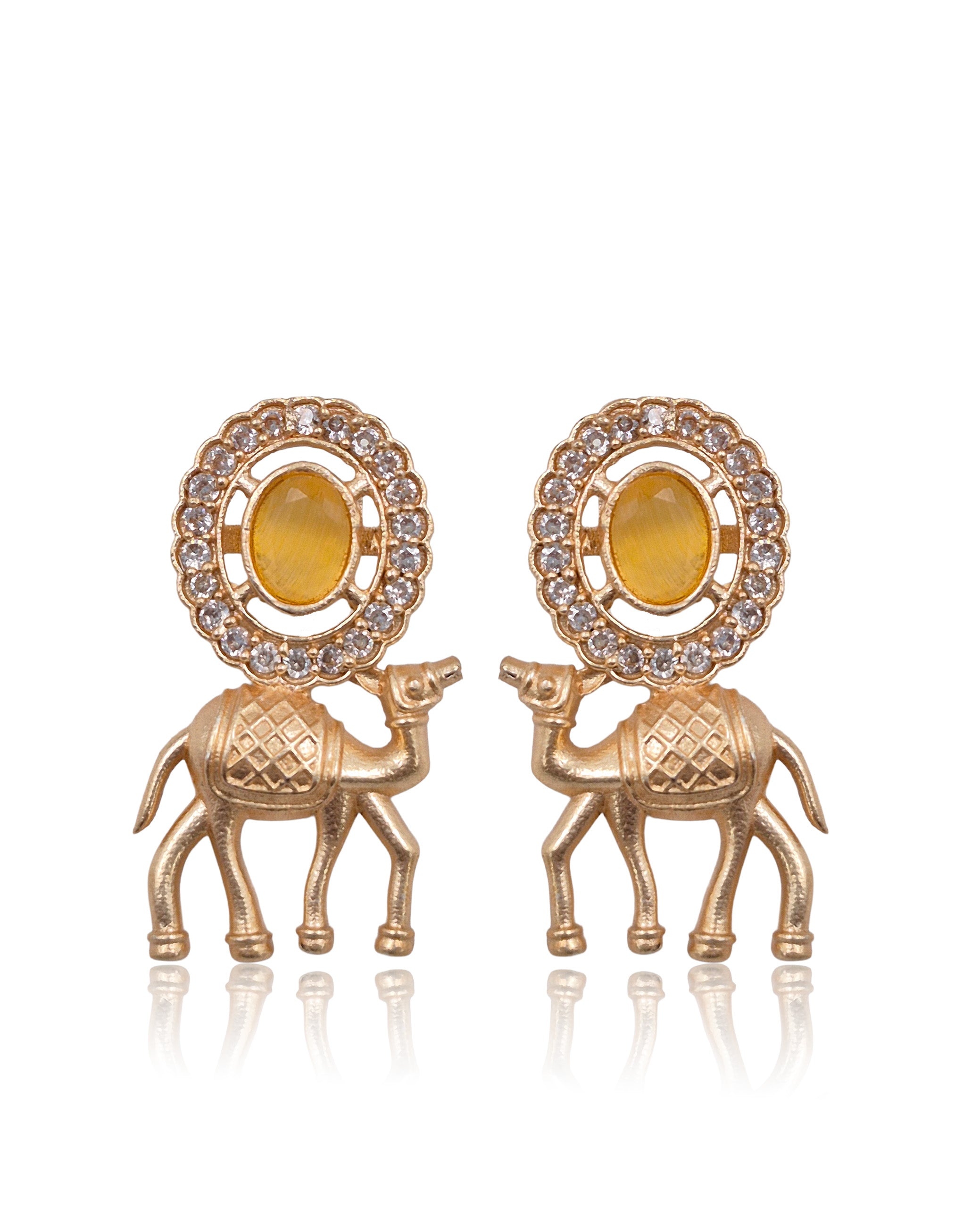 Rosegold Stone Stud Earrings