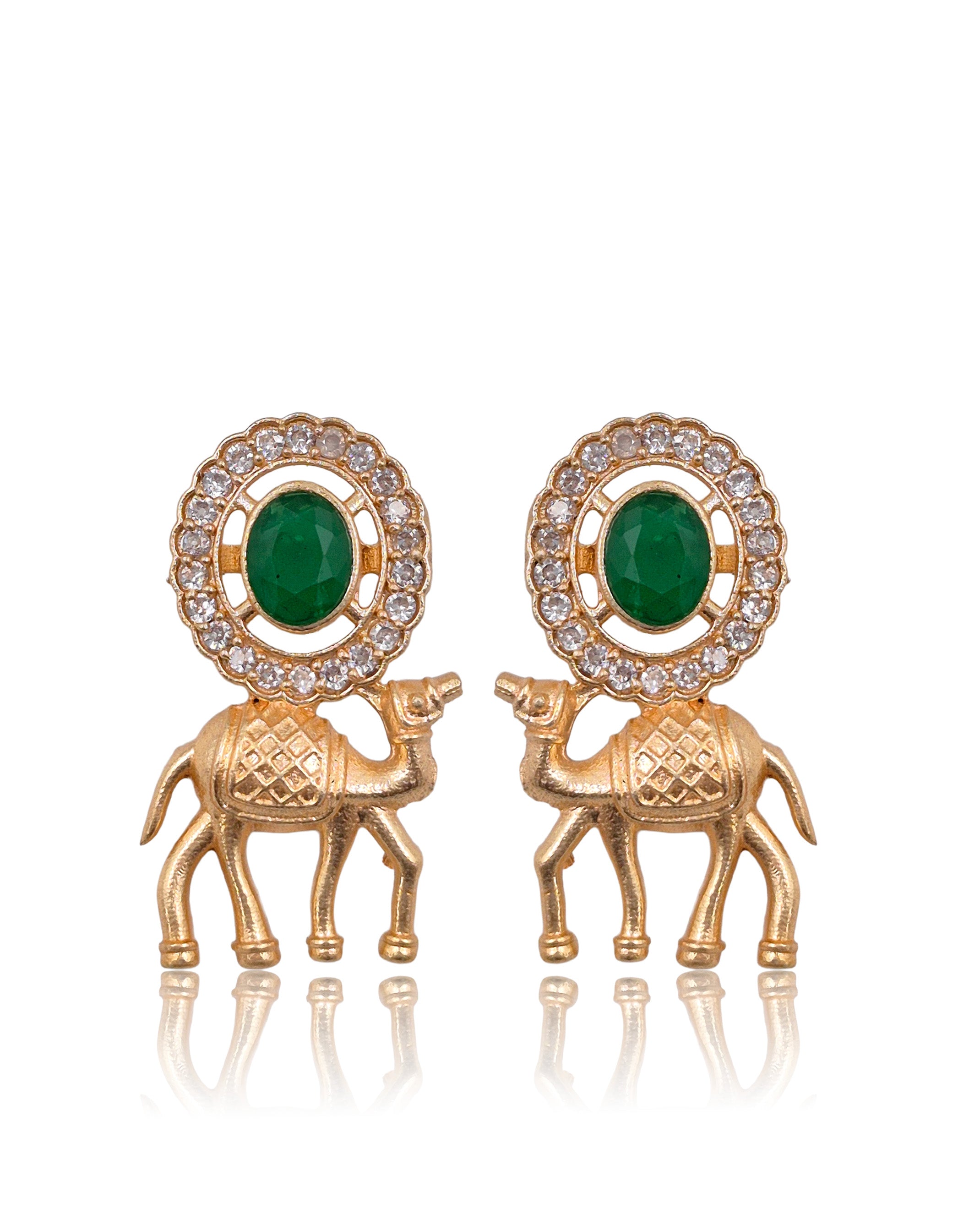 Rosegold Stone Stud Earrings