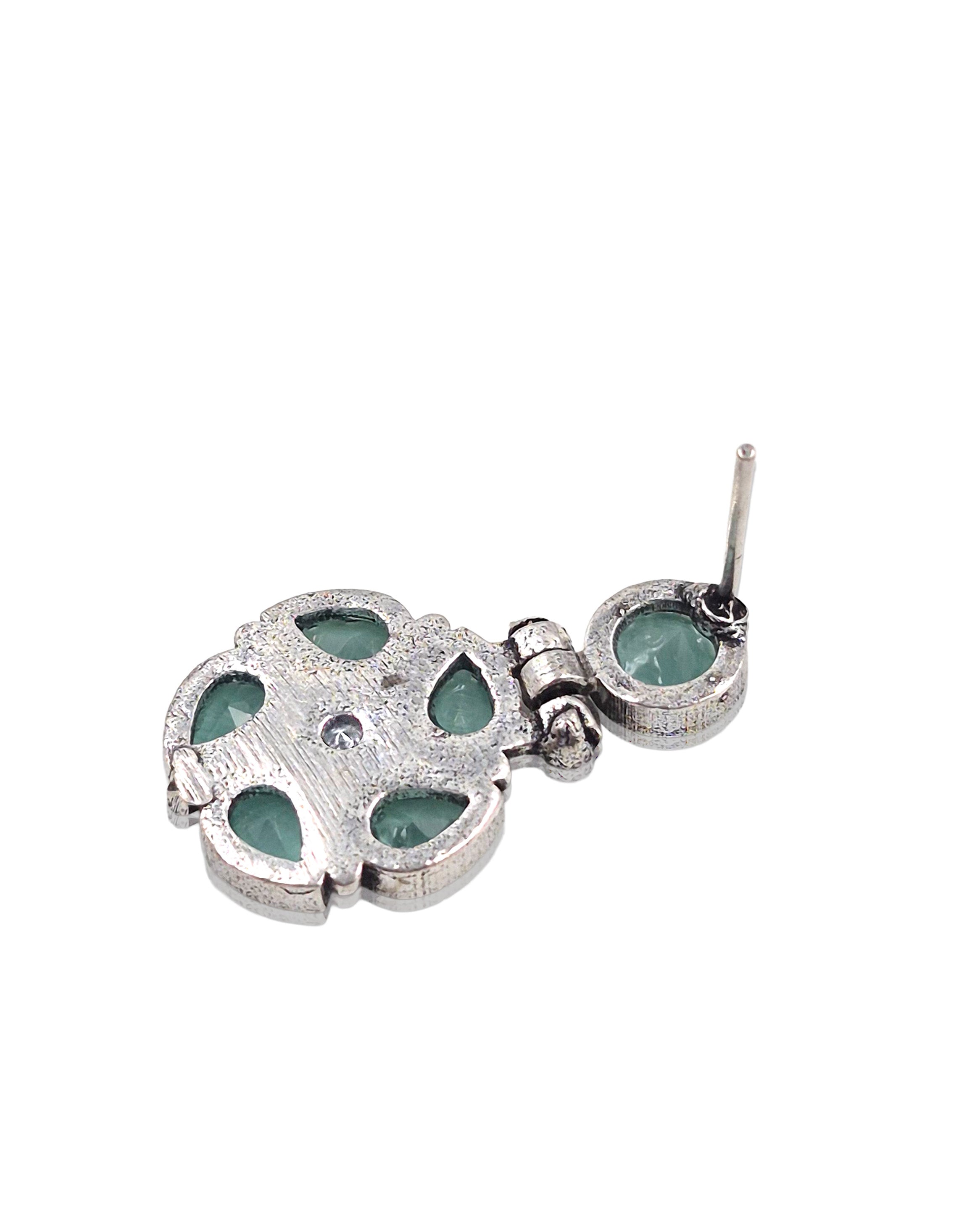 KIRTI OXIDISED STONE DANGLER EARRINGS