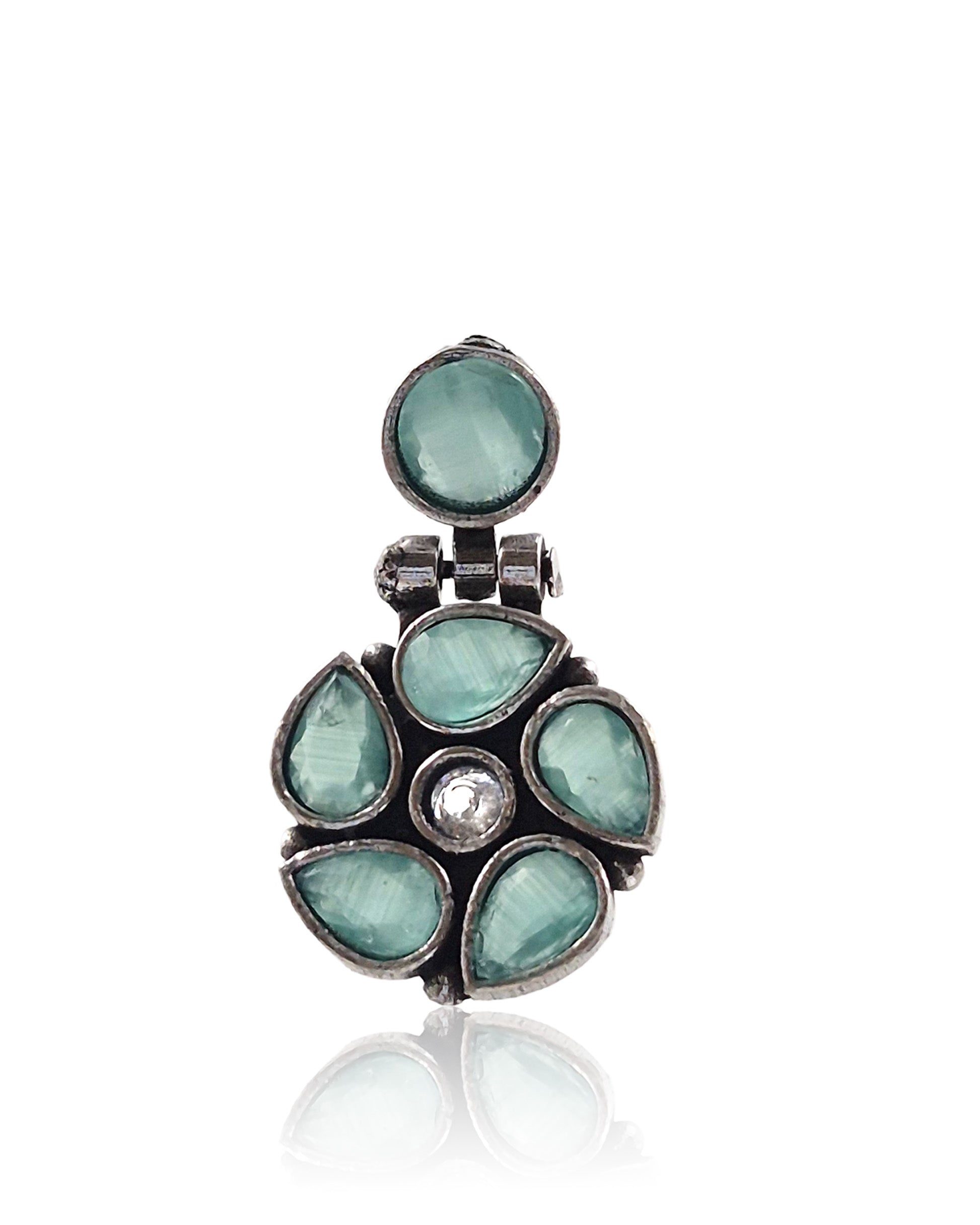 KIRTI OXIDISED STONE DANGLER EARRINGS