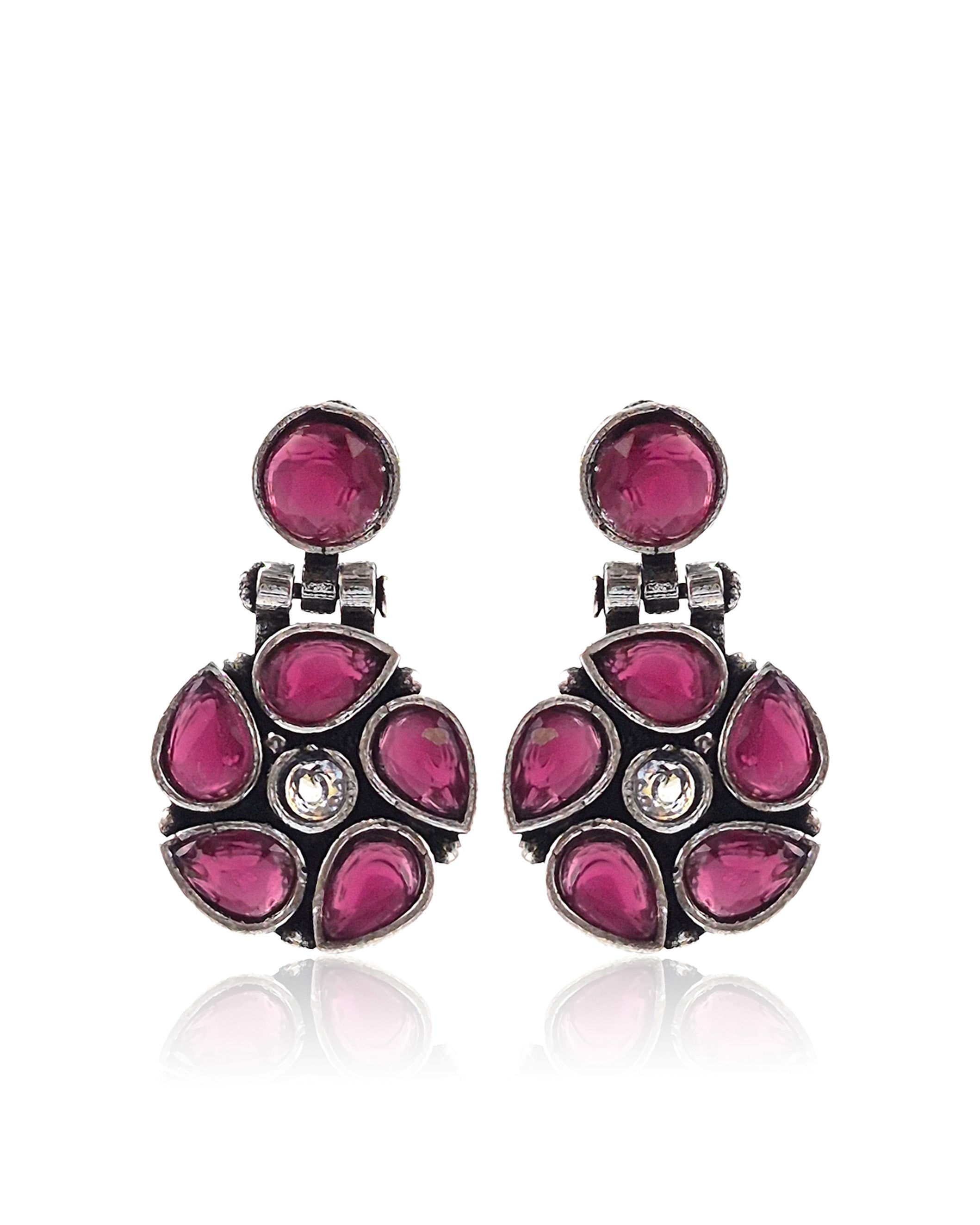 KIRTI OXIDISED STONE DANGLER EARRINGS