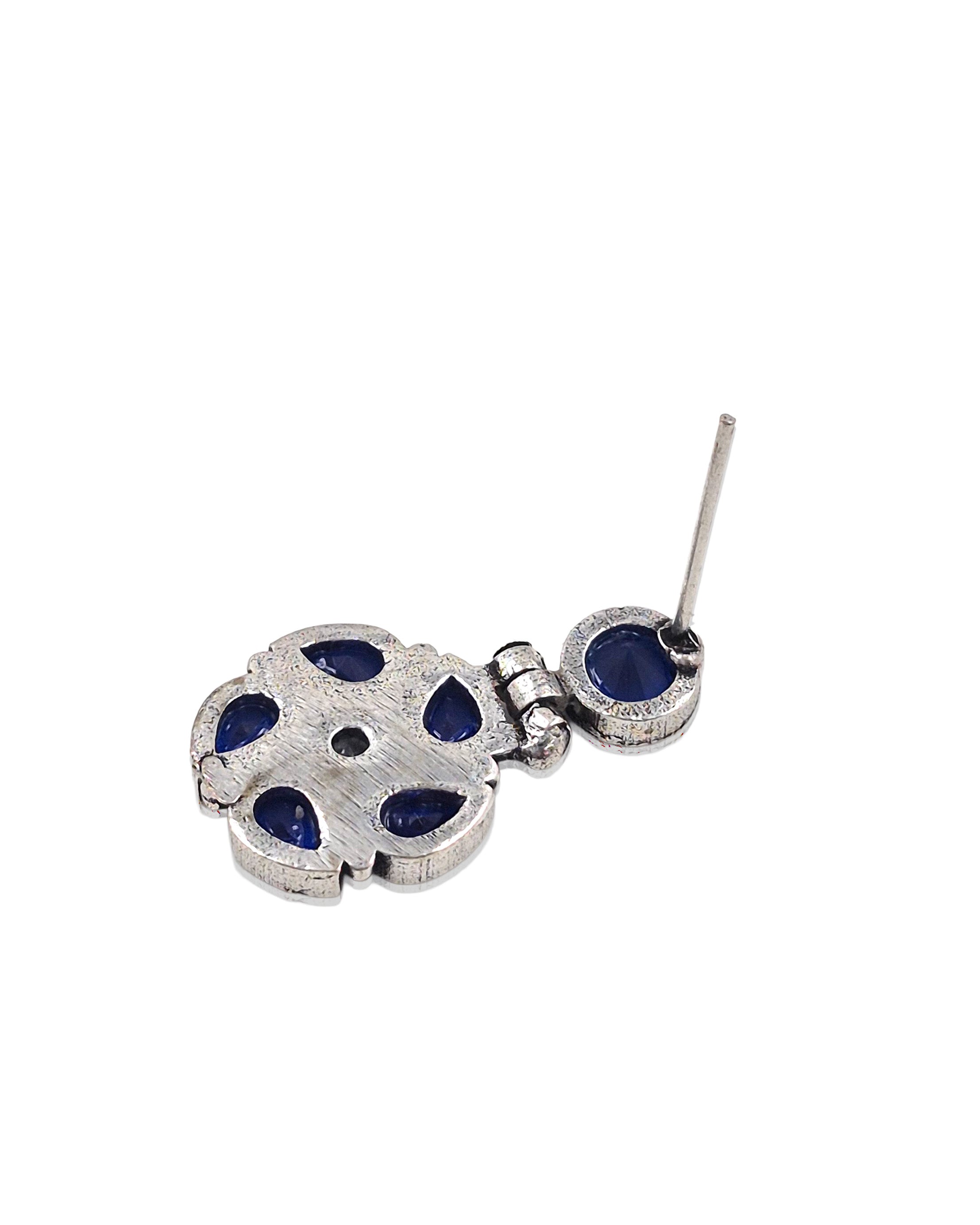 KIRTI OXIDISED STONE DANGLER EARRINGS