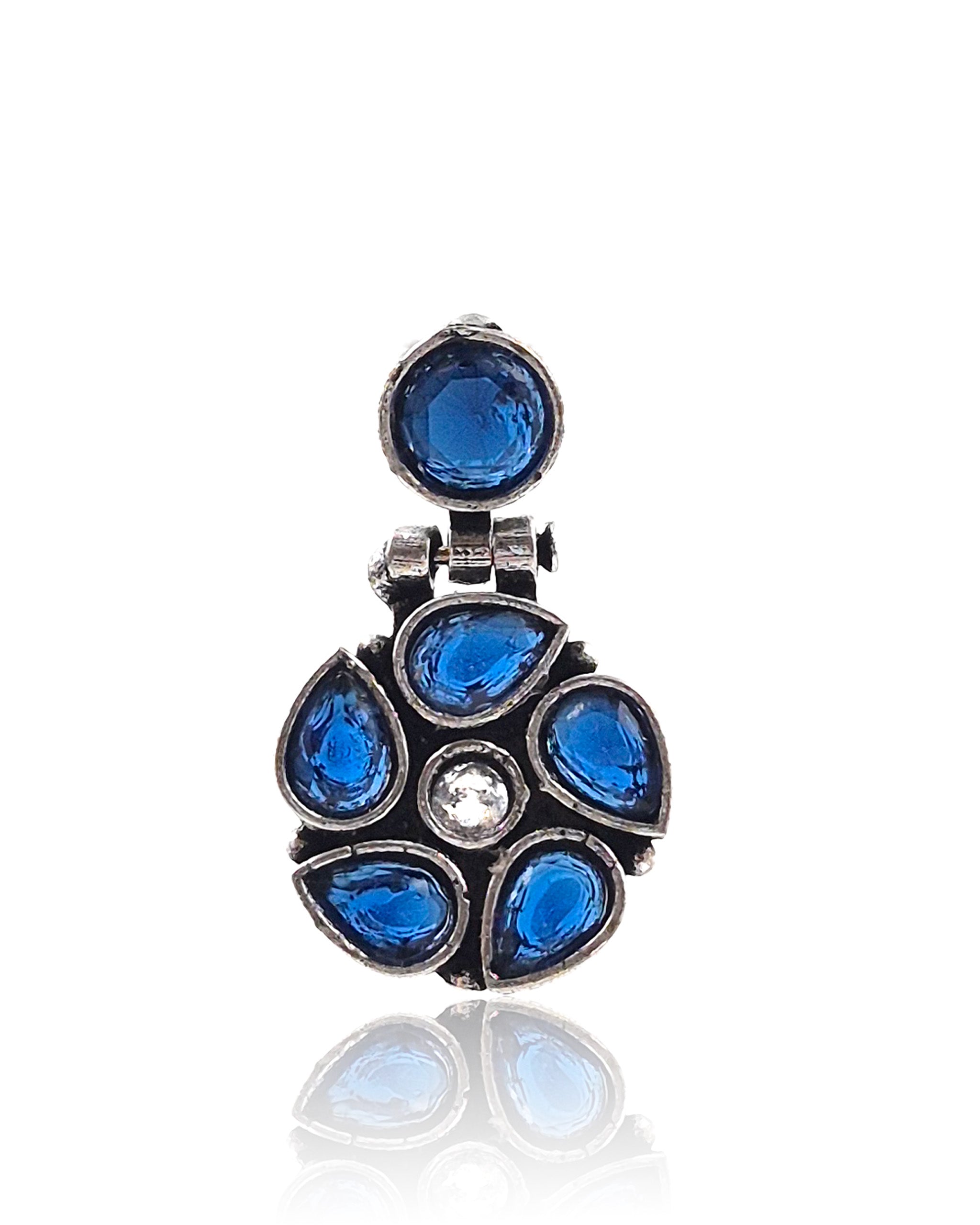 KIRTI OXIDISED STONE DANGLER EARRINGS