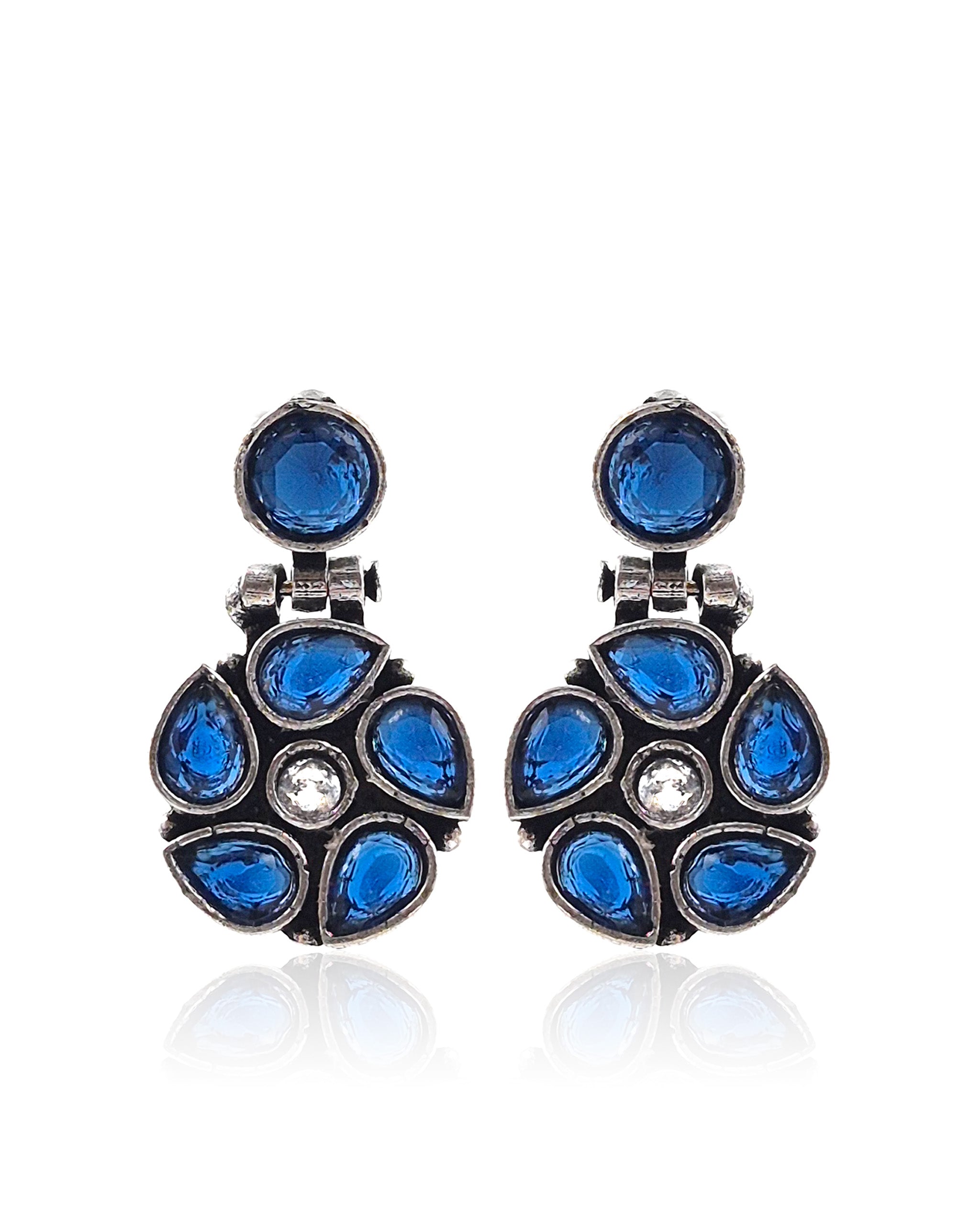 KIRTI OXIDISED STONE DANGLER EARRINGS