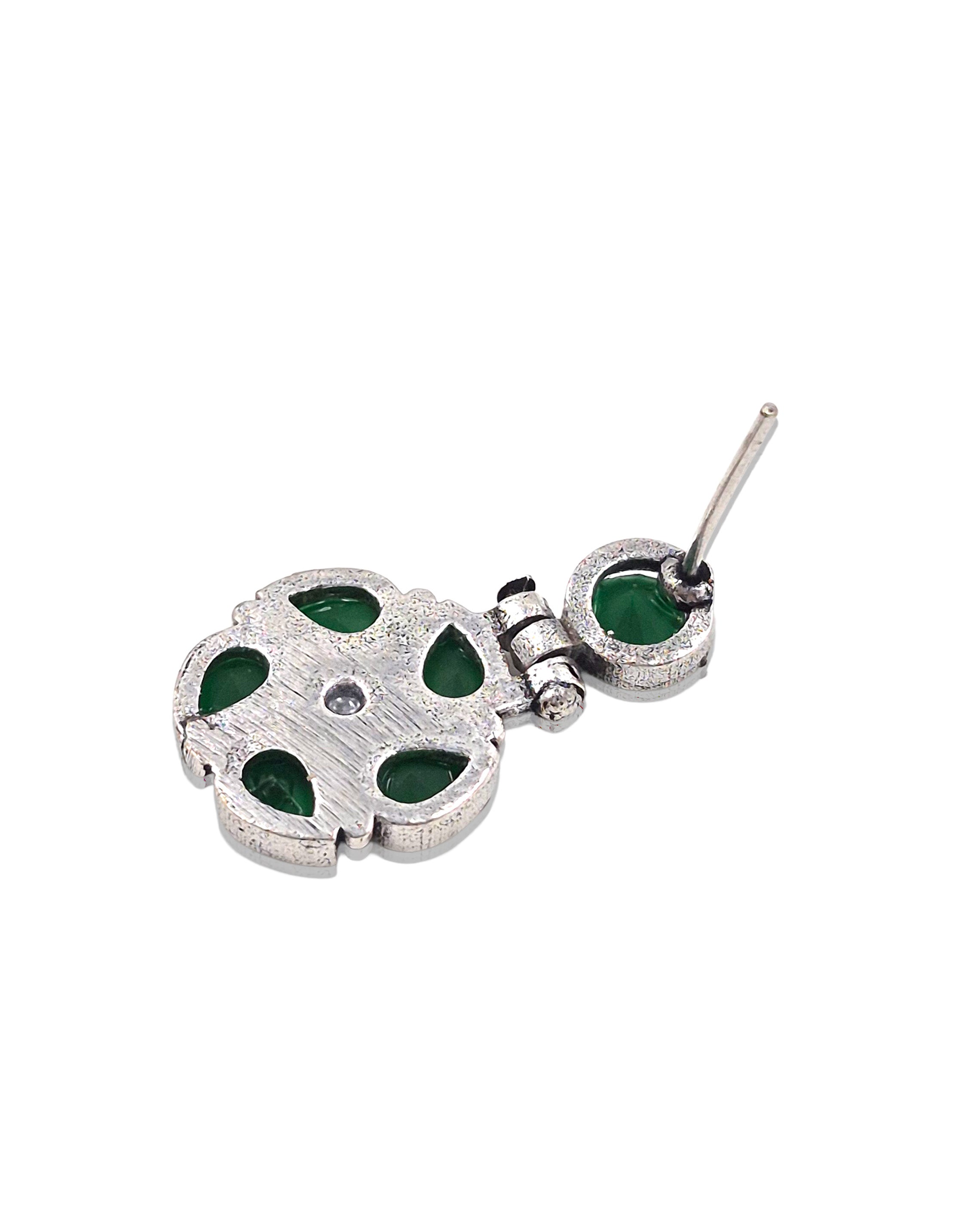 KIRTI OXIDISED STONE DANGLER EARRINGS