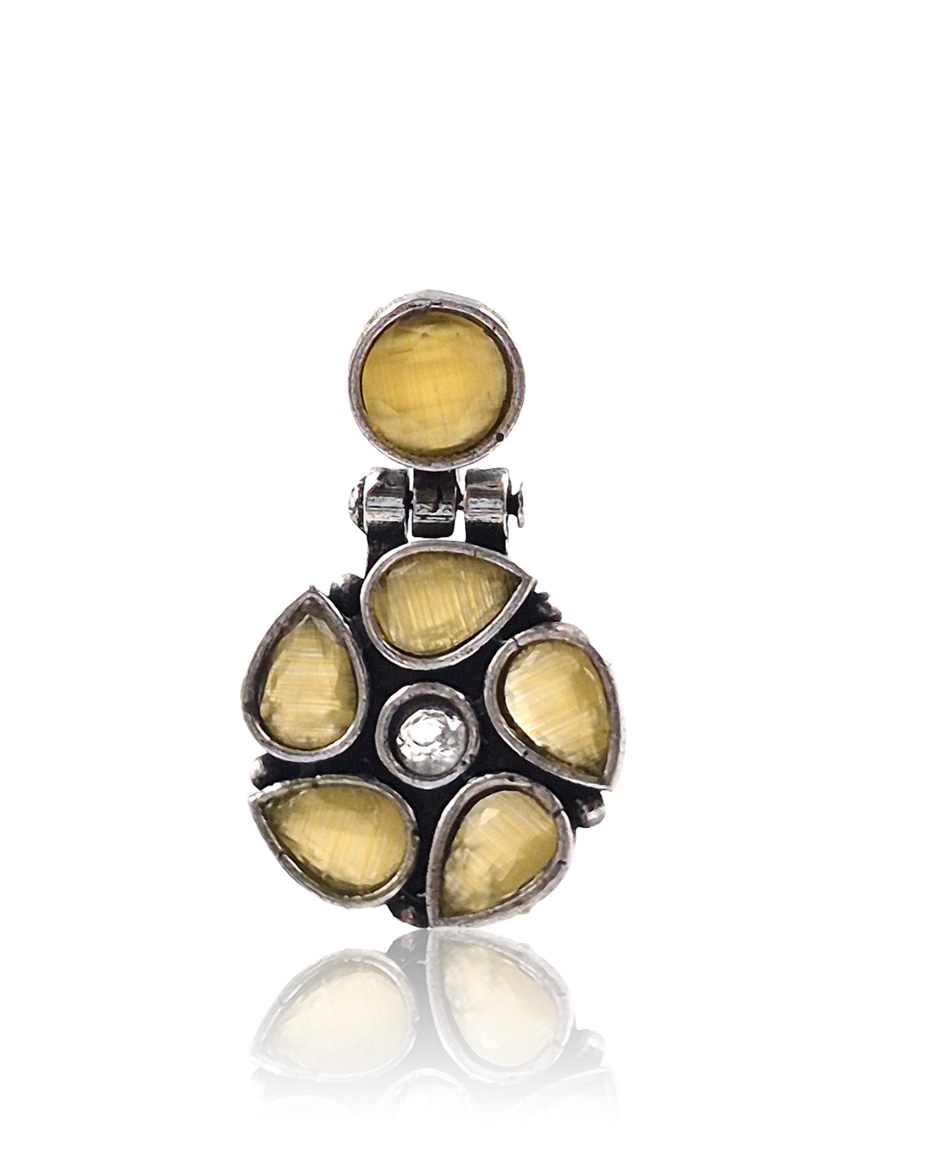 KIRTI OXIDISED STONE DANGLER EARRINGS