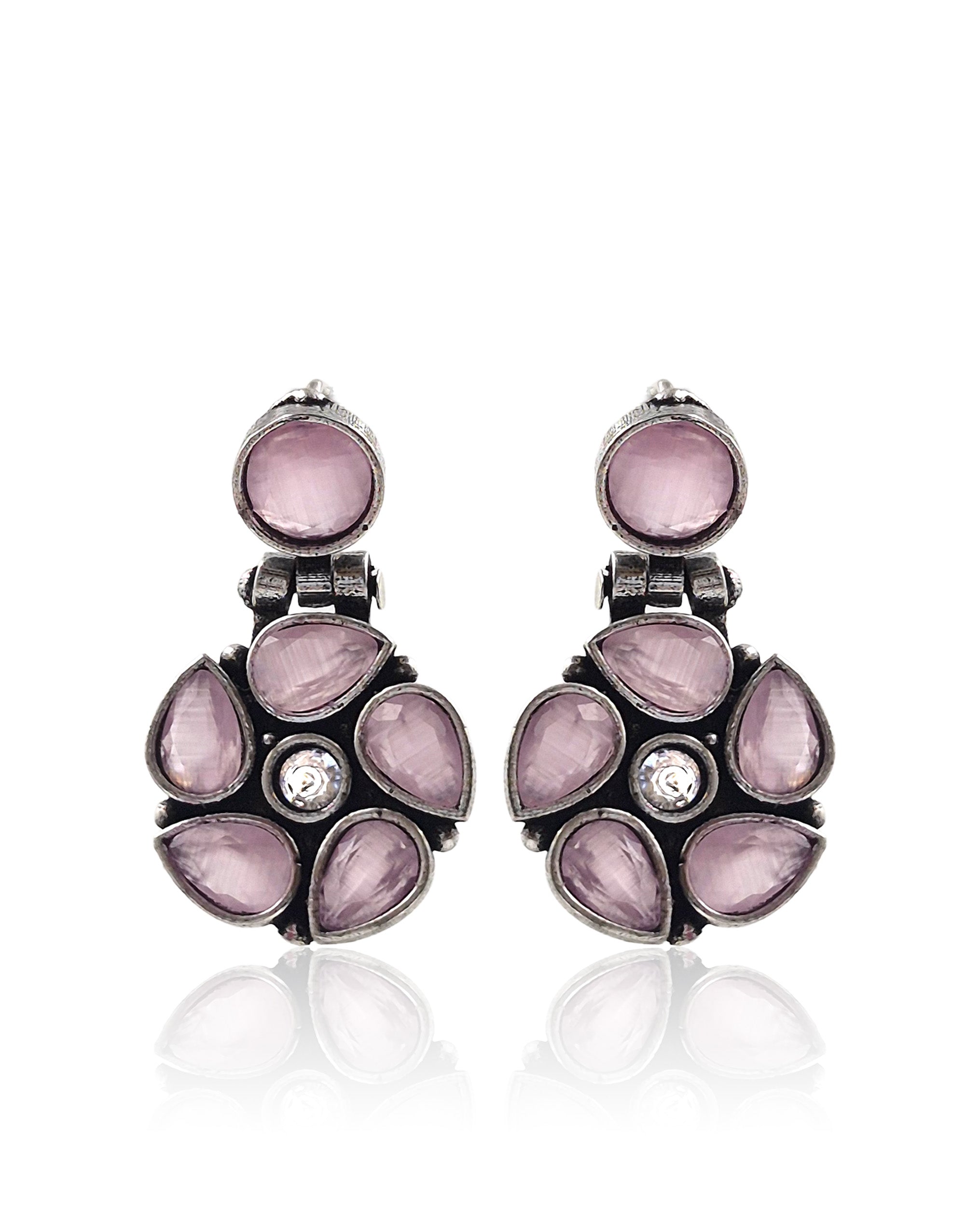 KIRTI OXIDISED STONE DANGLER EARRINGS