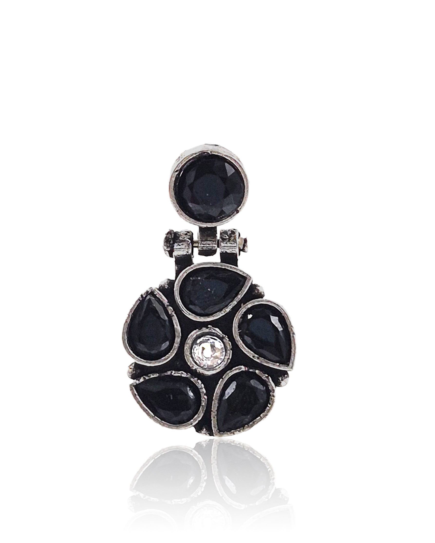 KIRTI OXIDISED STONE DANGLER EARRINGS