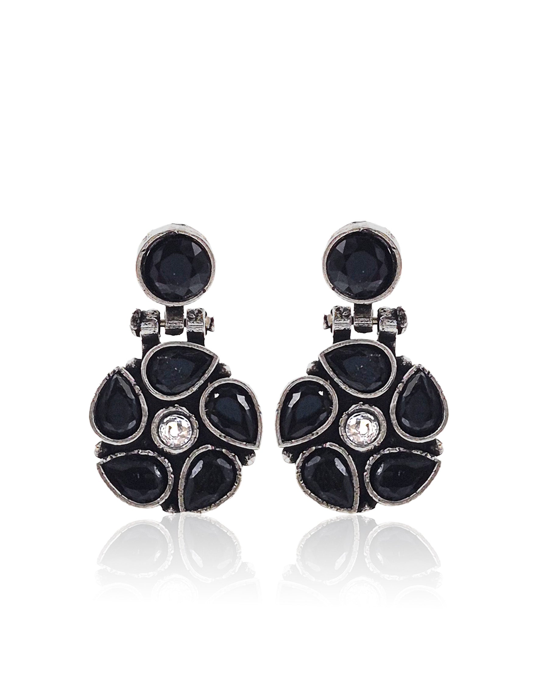 KIRTI OXIDISED STONE DANGLER EARRINGS