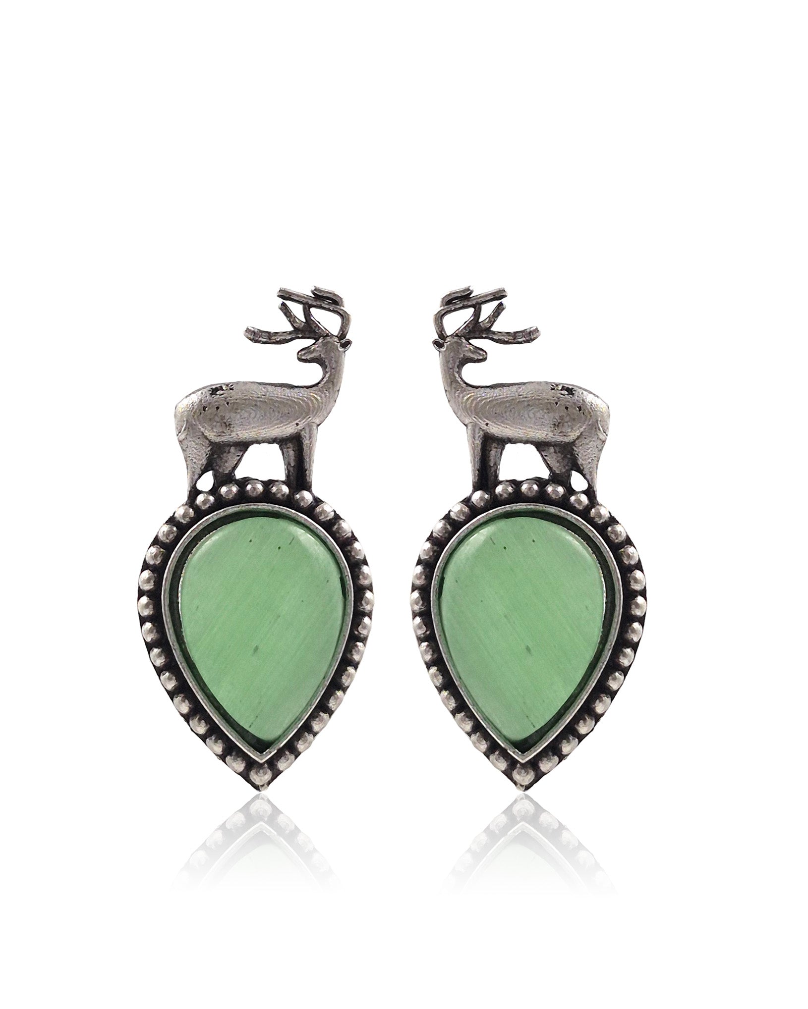 DEER OXIDISED STUD EARRINGS