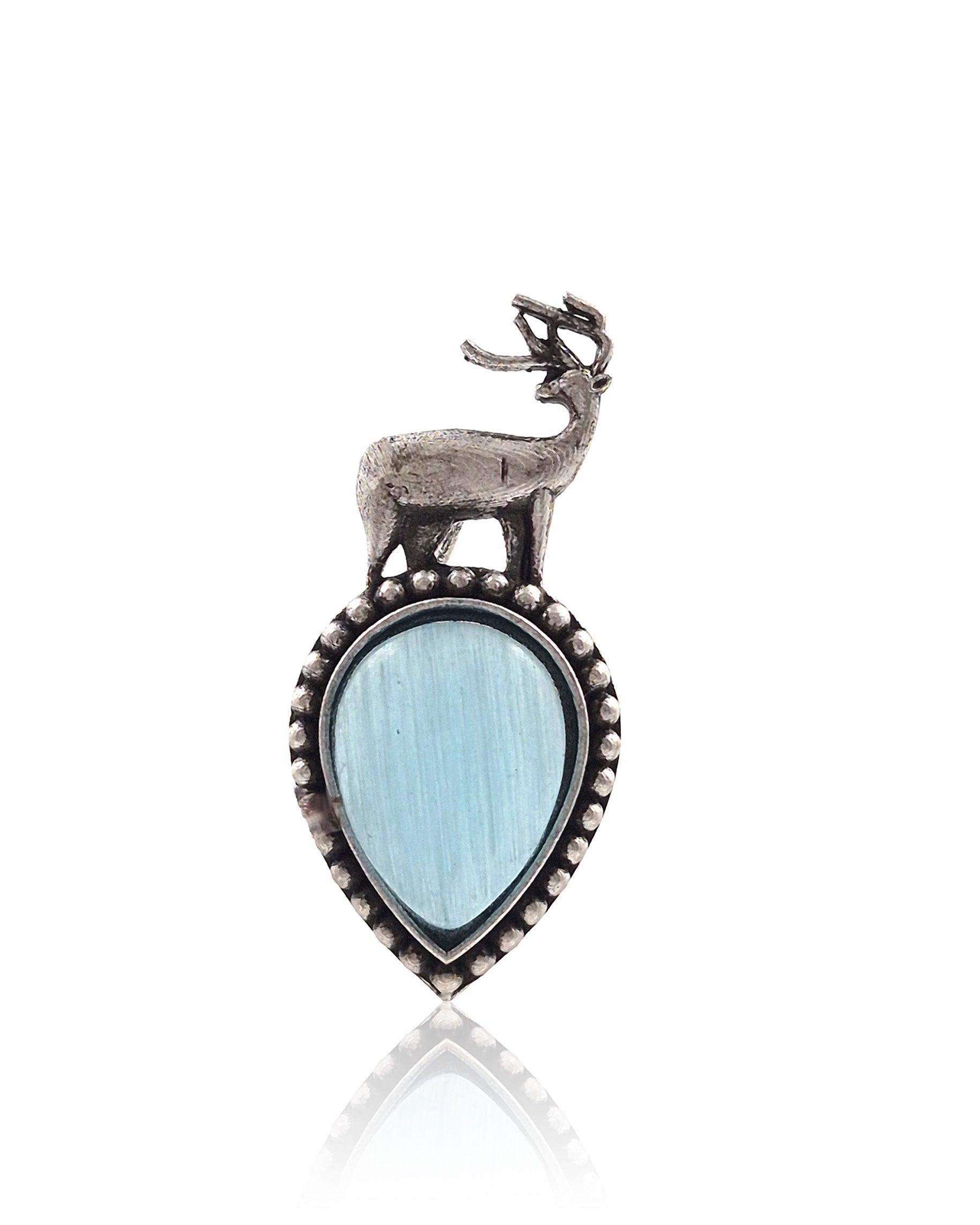 DEER OXIDISED STUD EARRINGS