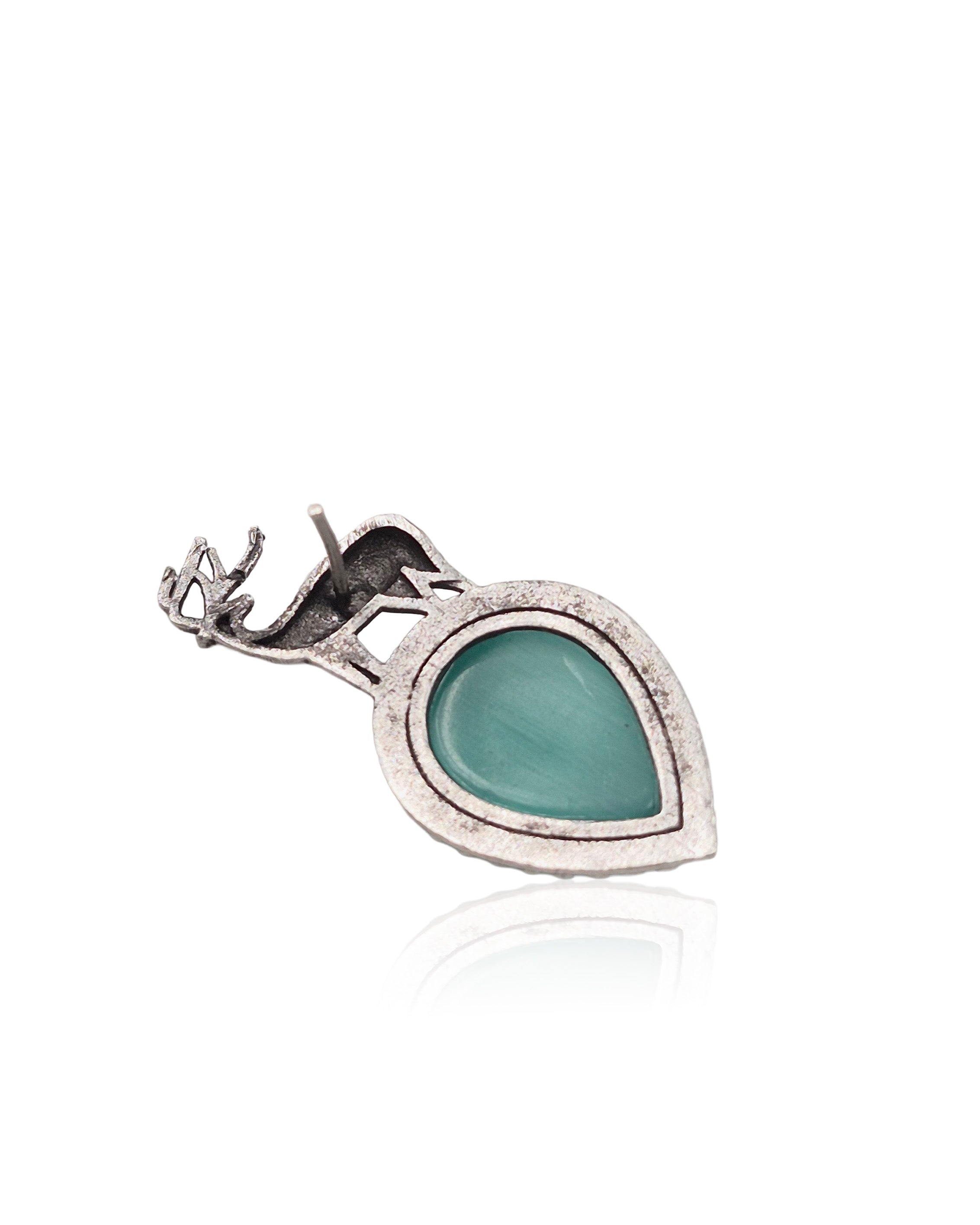 DEER OXIDISED STUD EARRINGS