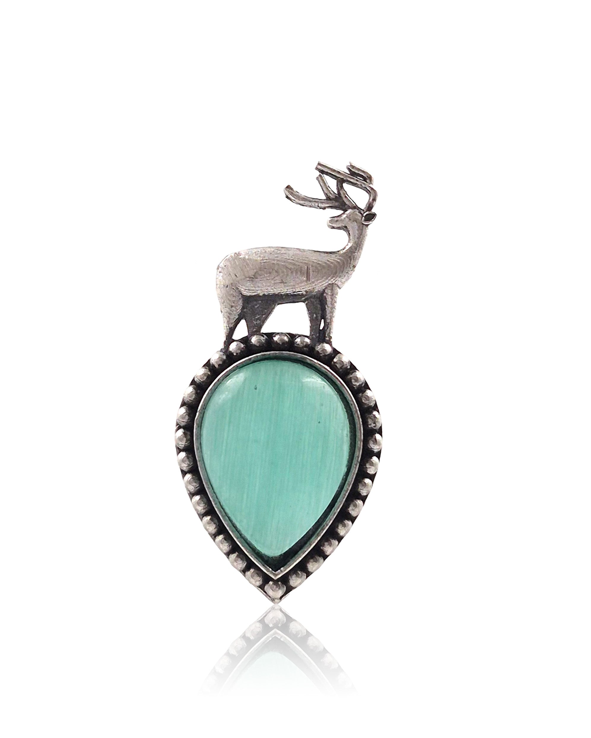 DEER OXIDISED STUD EARRINGS