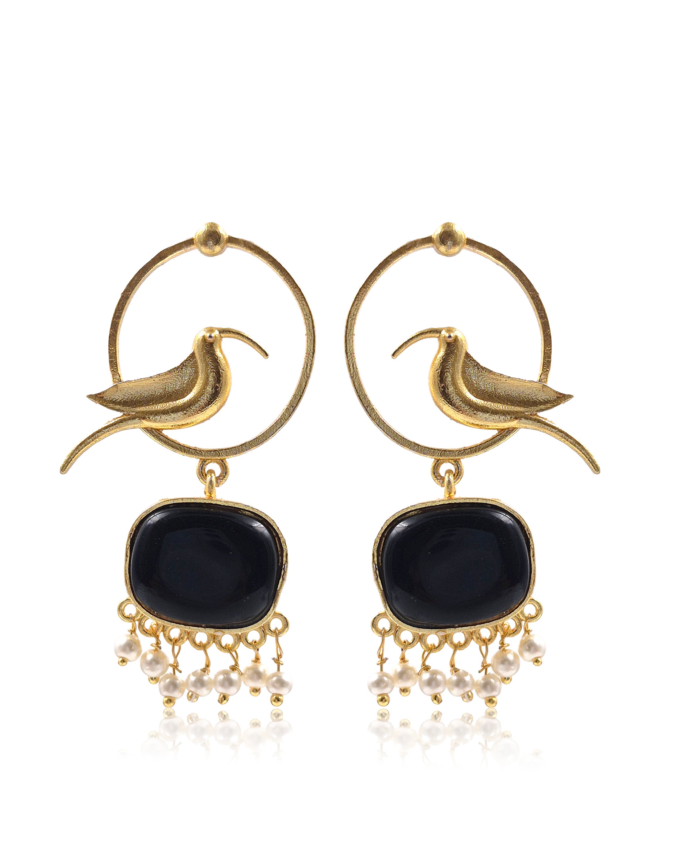 PARROT DANGLER GOLDEN EARRINGS