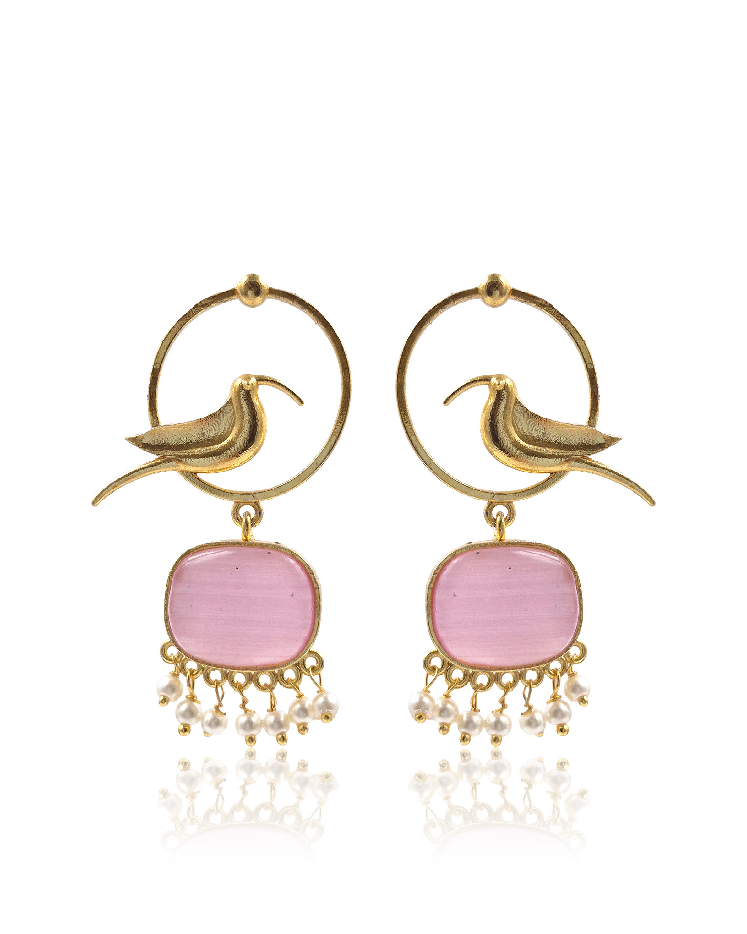 PARROT DANGLER GOLDEN EARRINGS