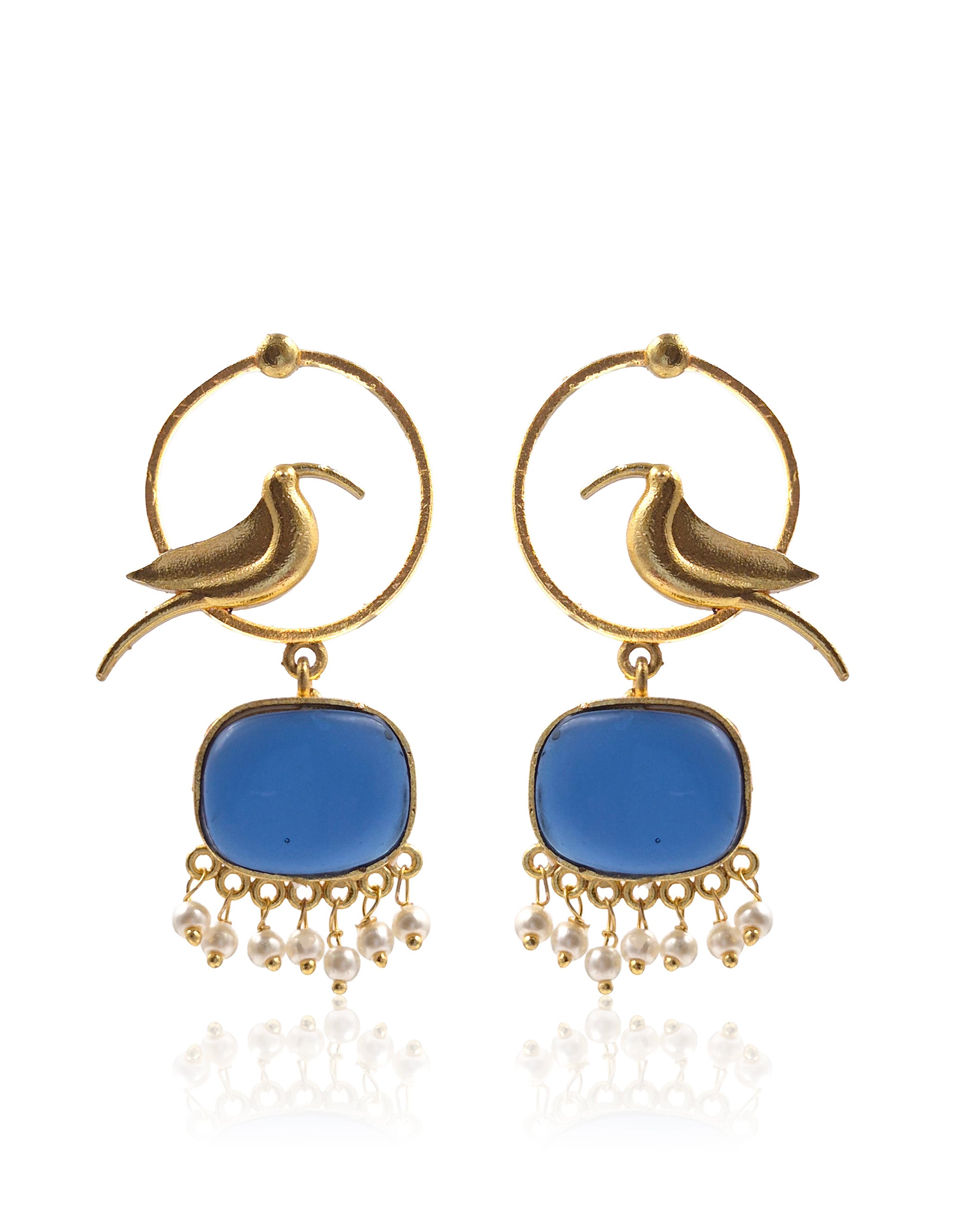 PARROT DANGLER GOLDEN EARRINGS
