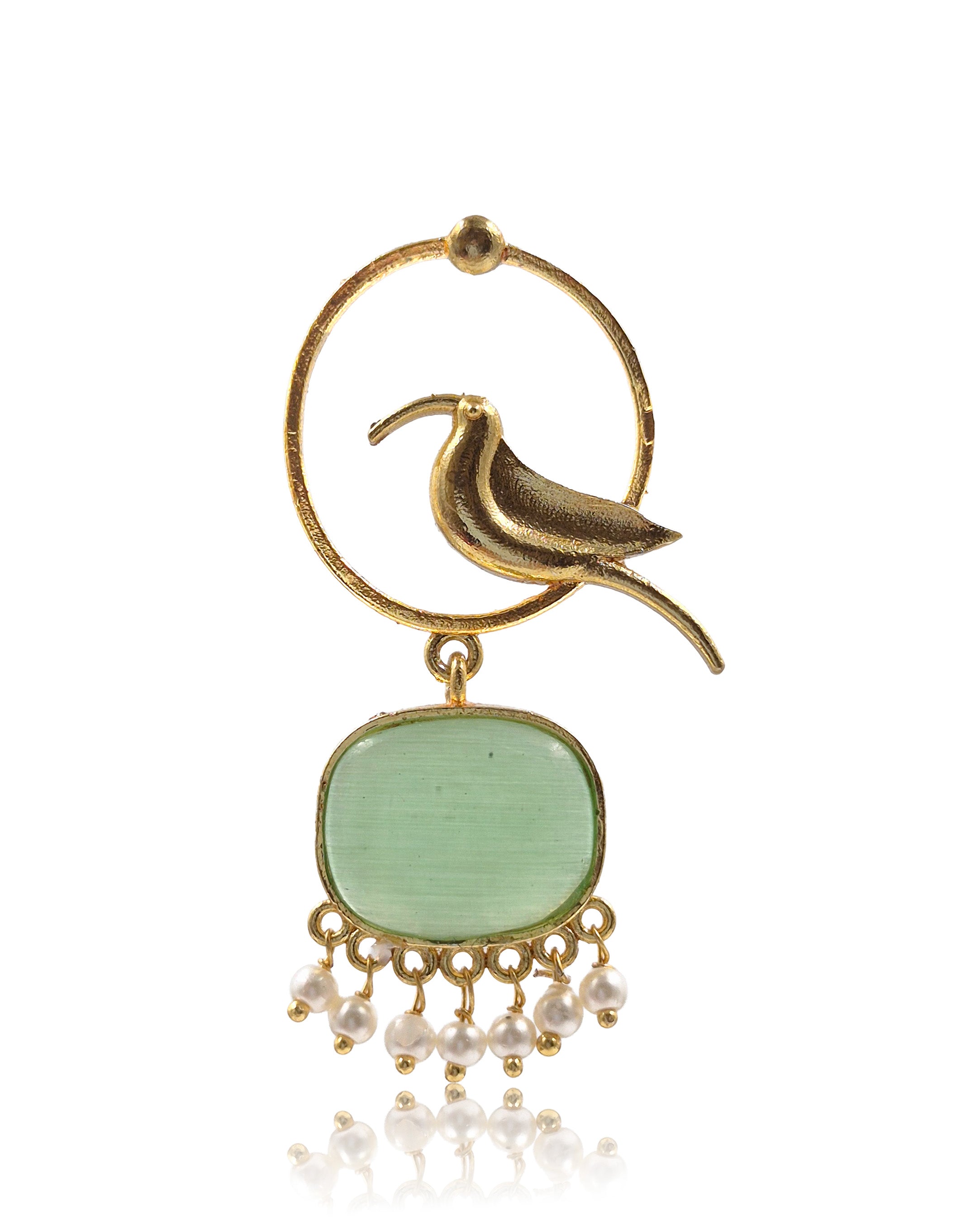 PARROT DANGLER GOLDEN EARRINGS