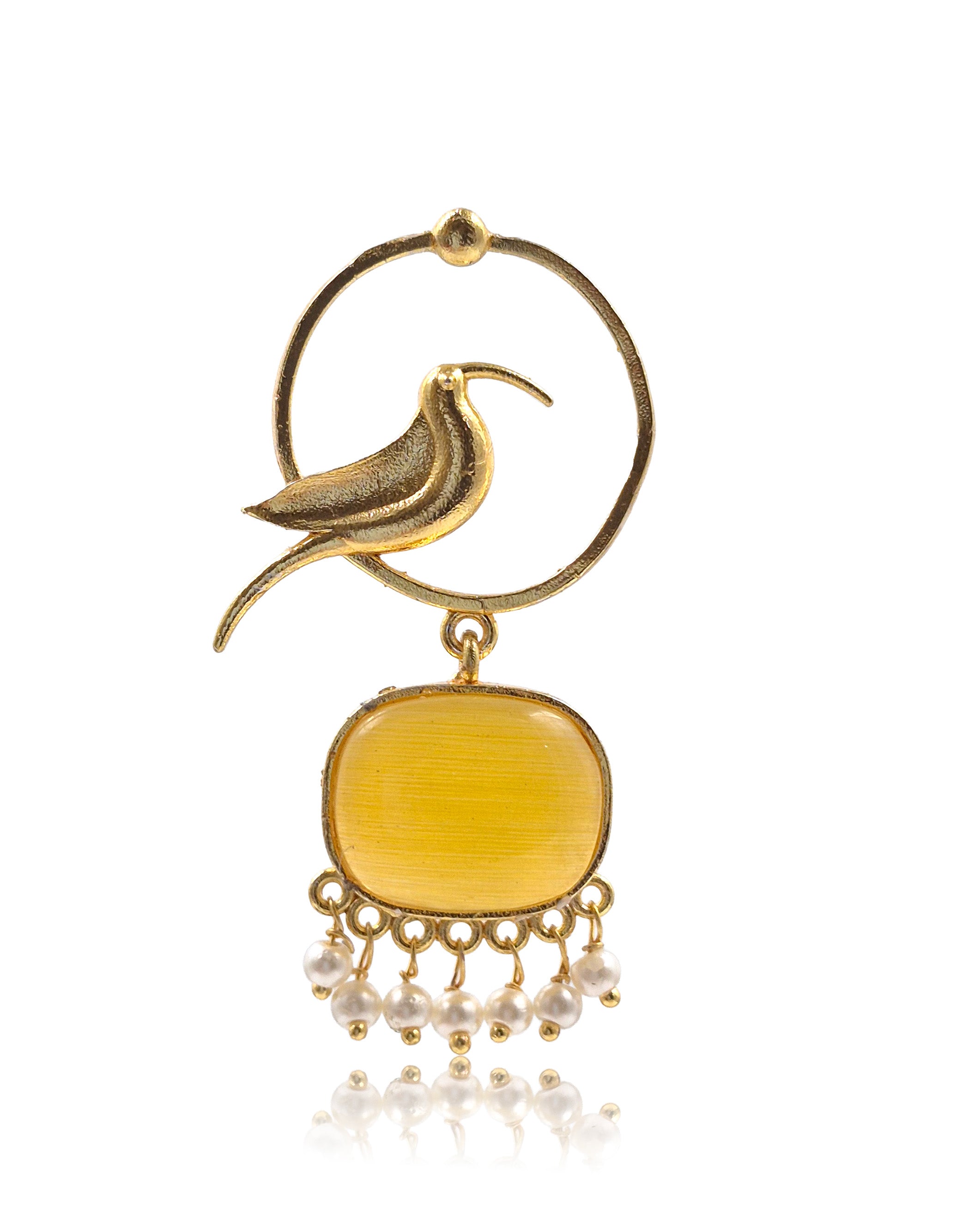 PARROT DANGLER GOLDEN EARRINGS