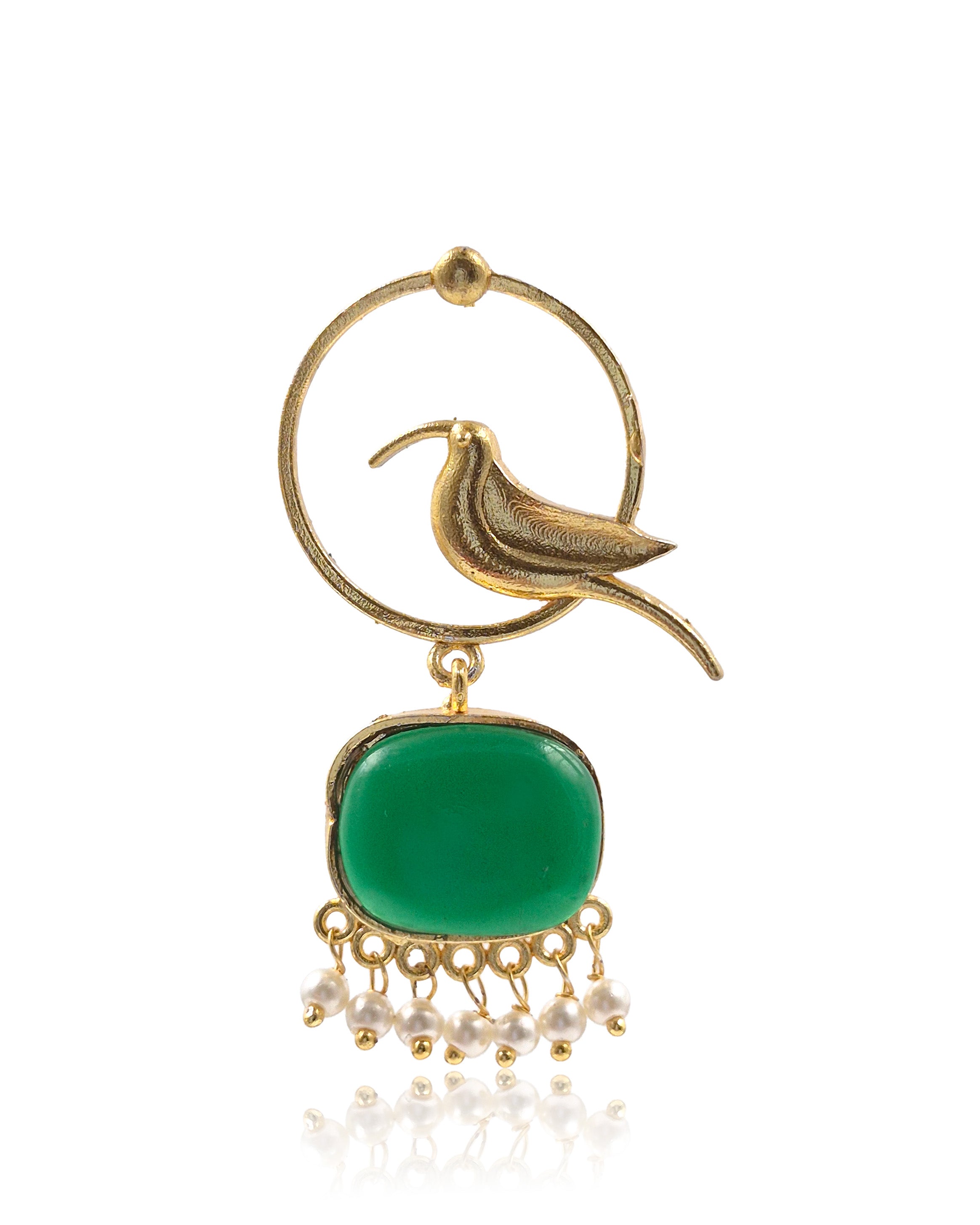 PARROT DANGLER GOLDEN EARRINGS