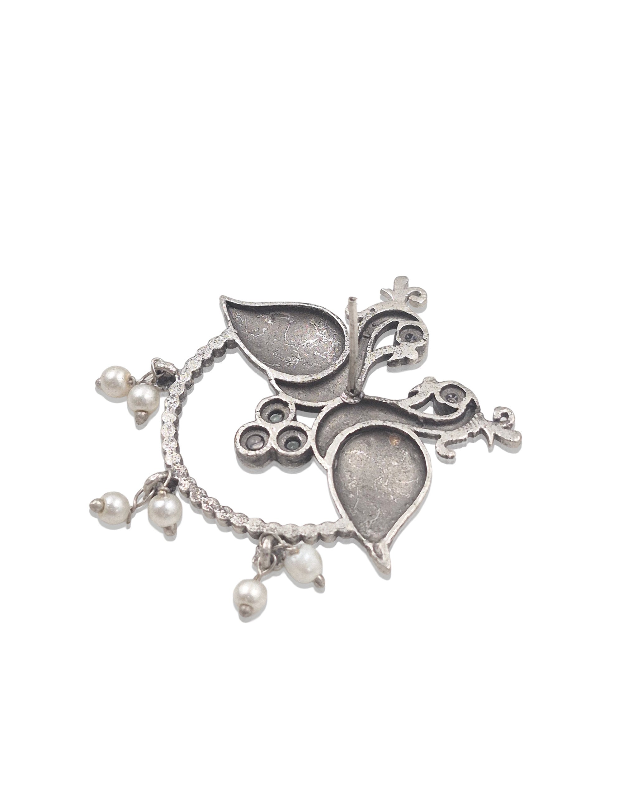 RUHI OXIDISED STUD EARRINGS