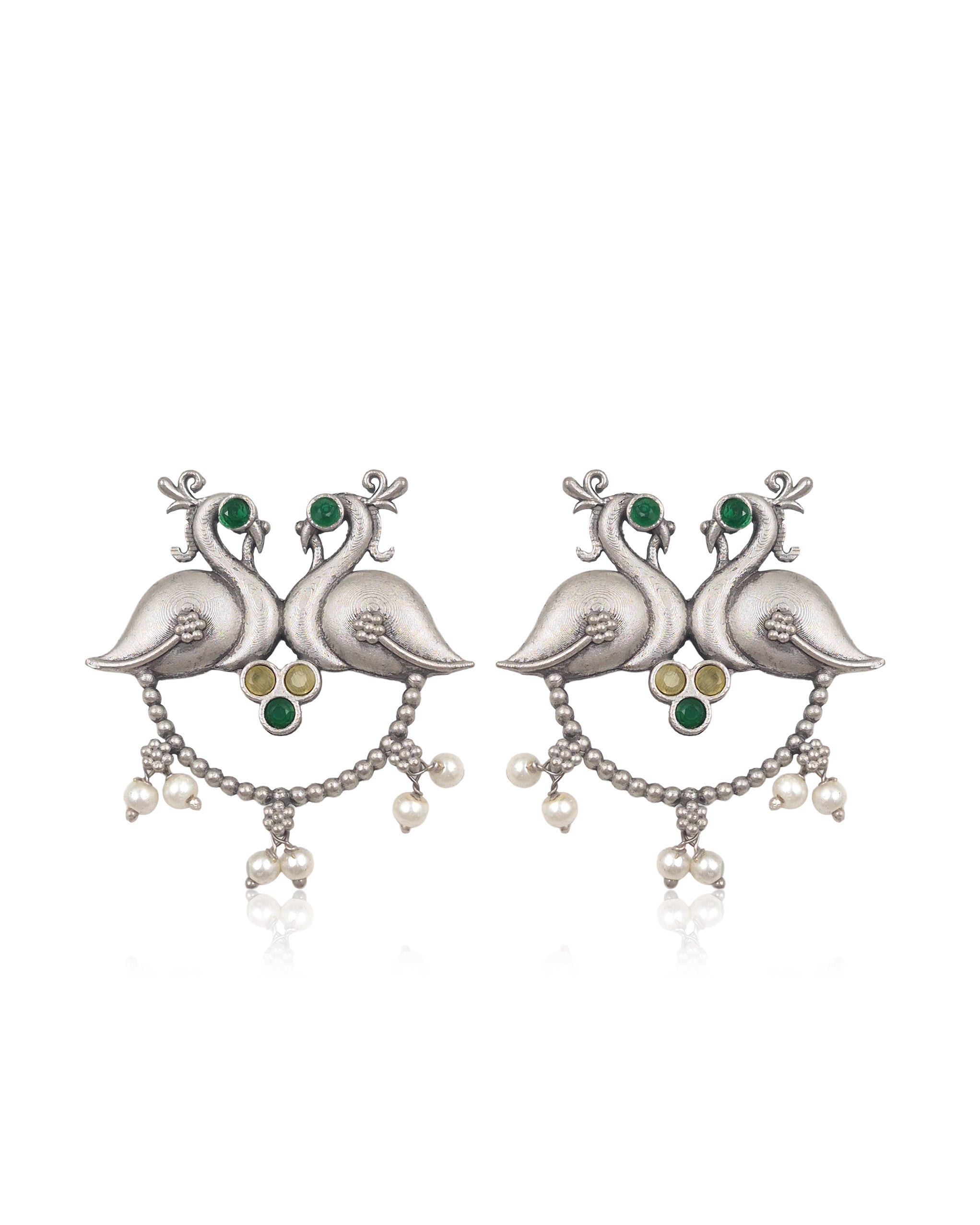 RUHI OXIDISED STUD EARRINGS