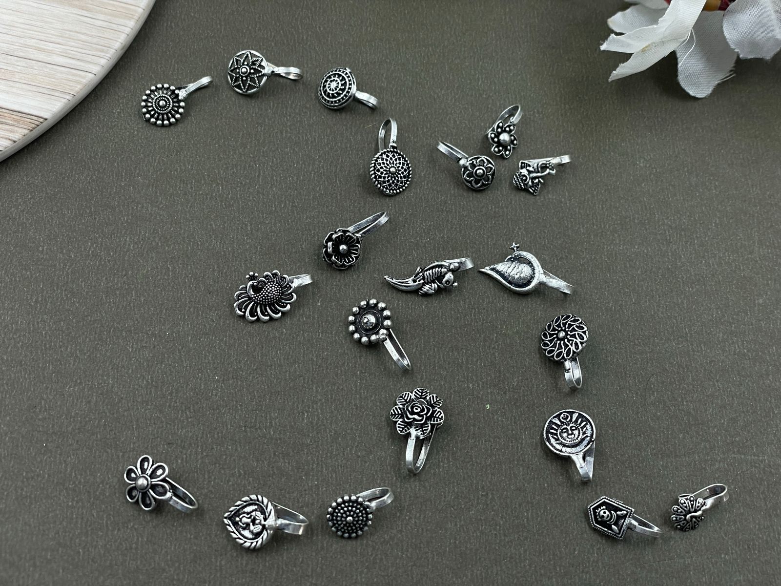 RITIKA OXIDISED CLIP ON  NOSEPIN COMBO OF 20