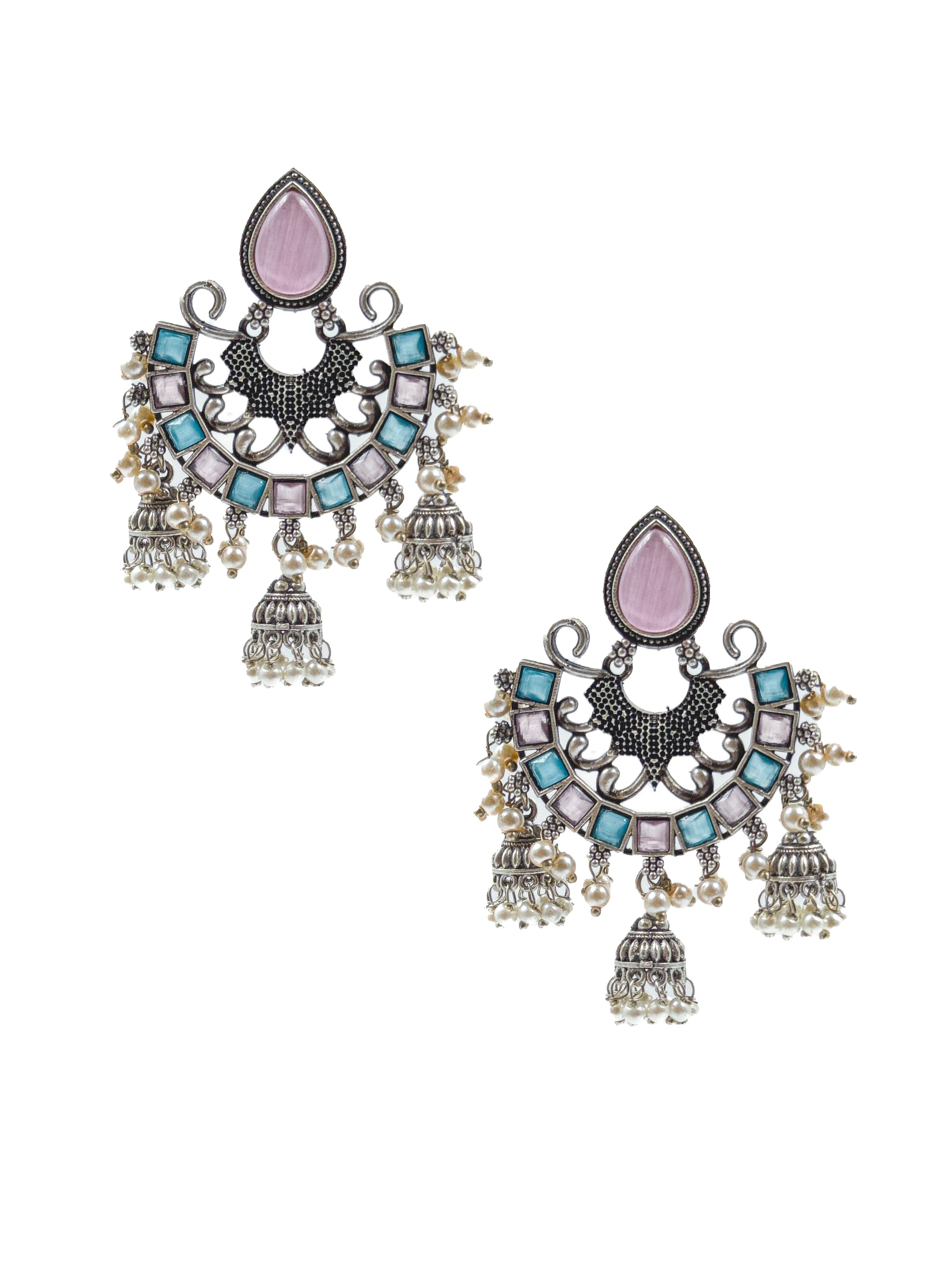 RAHA STONE JHUMKA EARRINGS