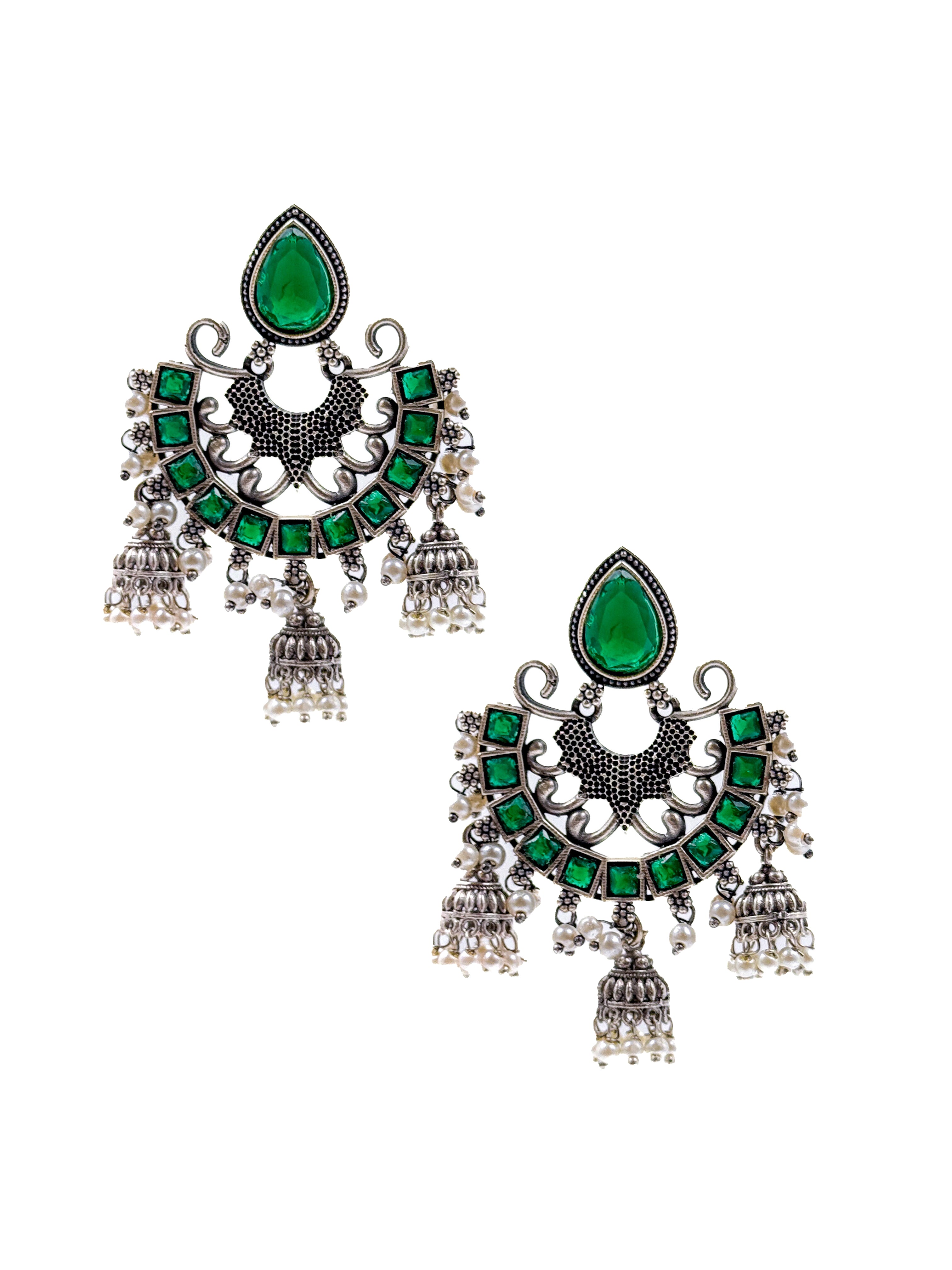 RAHA STONE JHUMKA EARRINGS