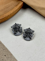 Load image into Gallery viewer, CHAVI SILVER LOOKALIKE STUD EARRINGS