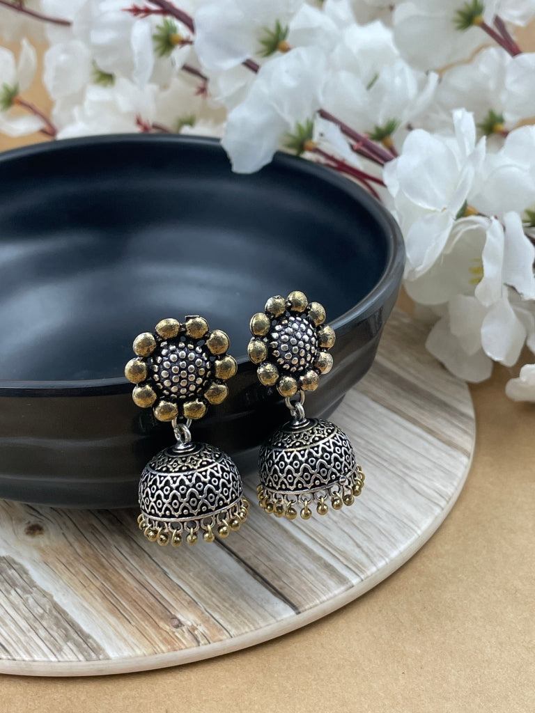 SABRINA 3 LINE DUAL TONE NECKLACE JEWELLERY SET COMBO