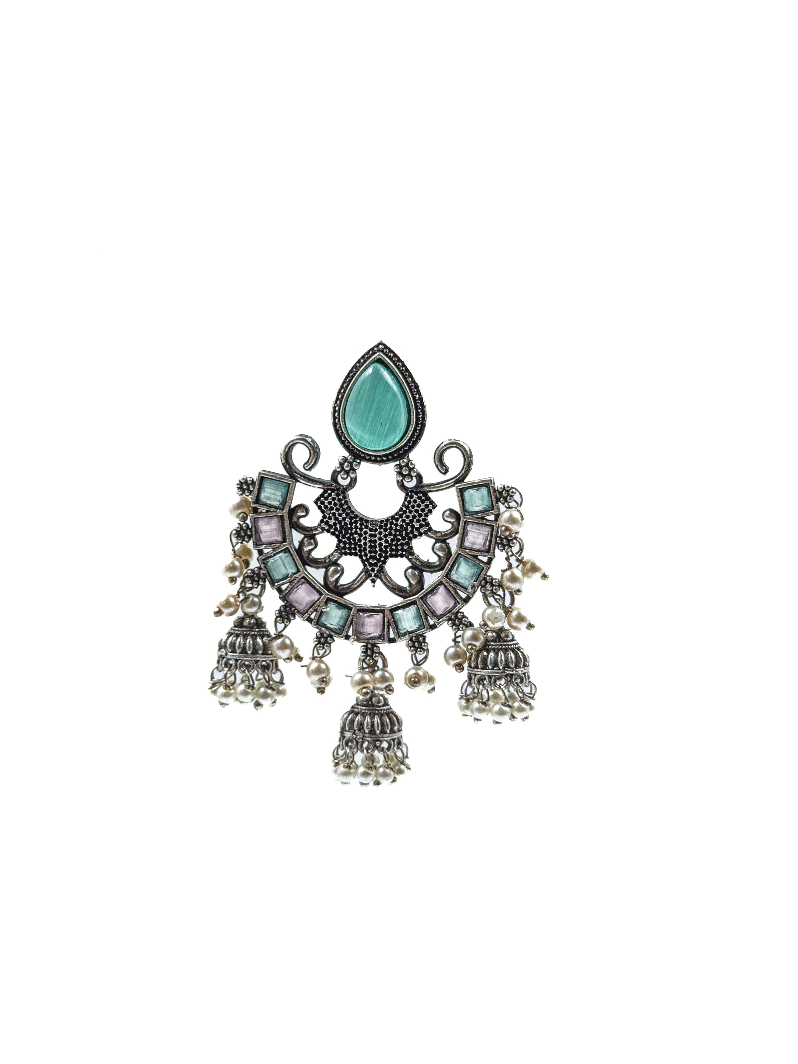 RAHA STONE JHUMKA EARRINGS