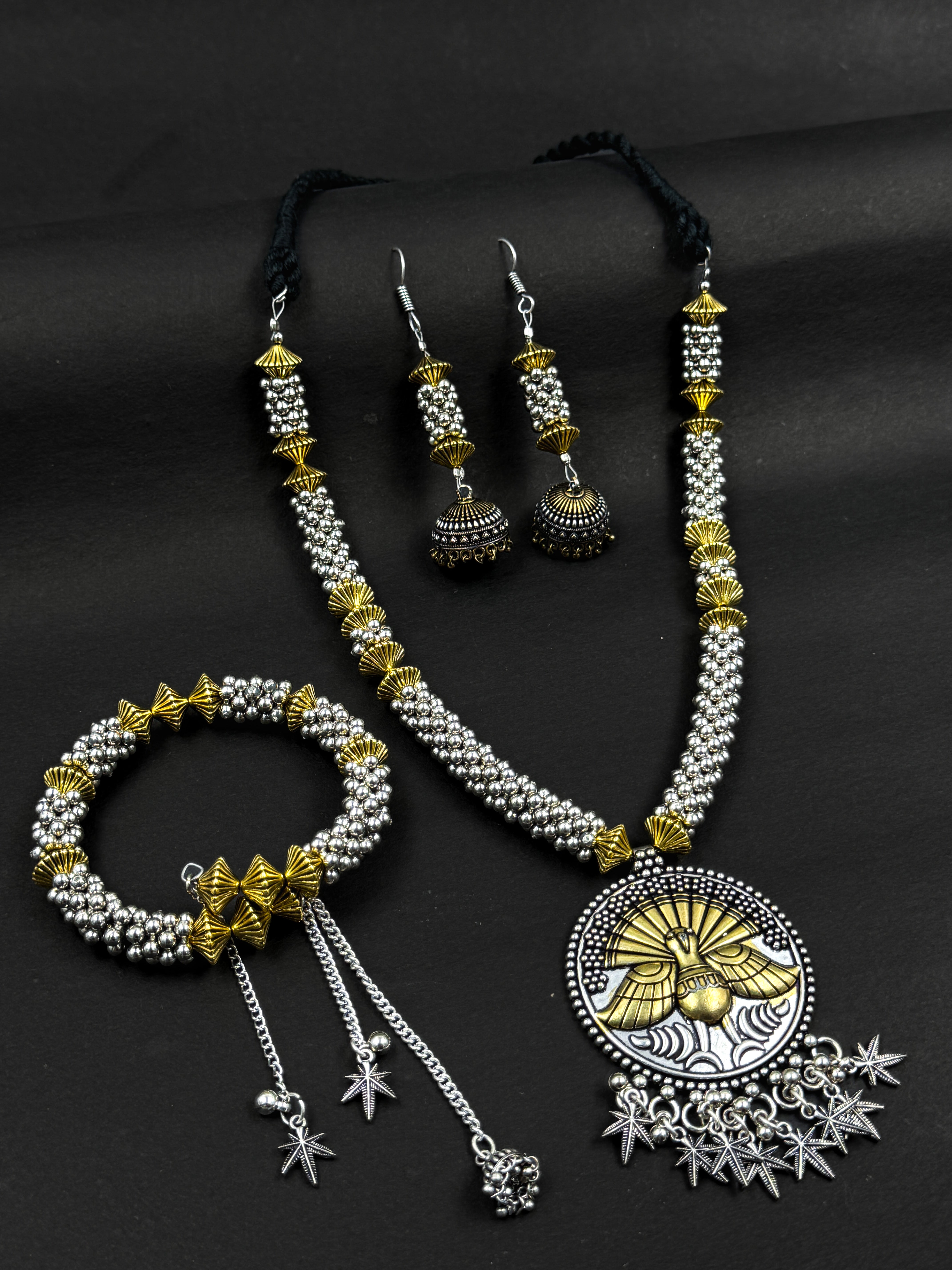 SARIKA DUAL TONE JEWELLERY SET COMBO