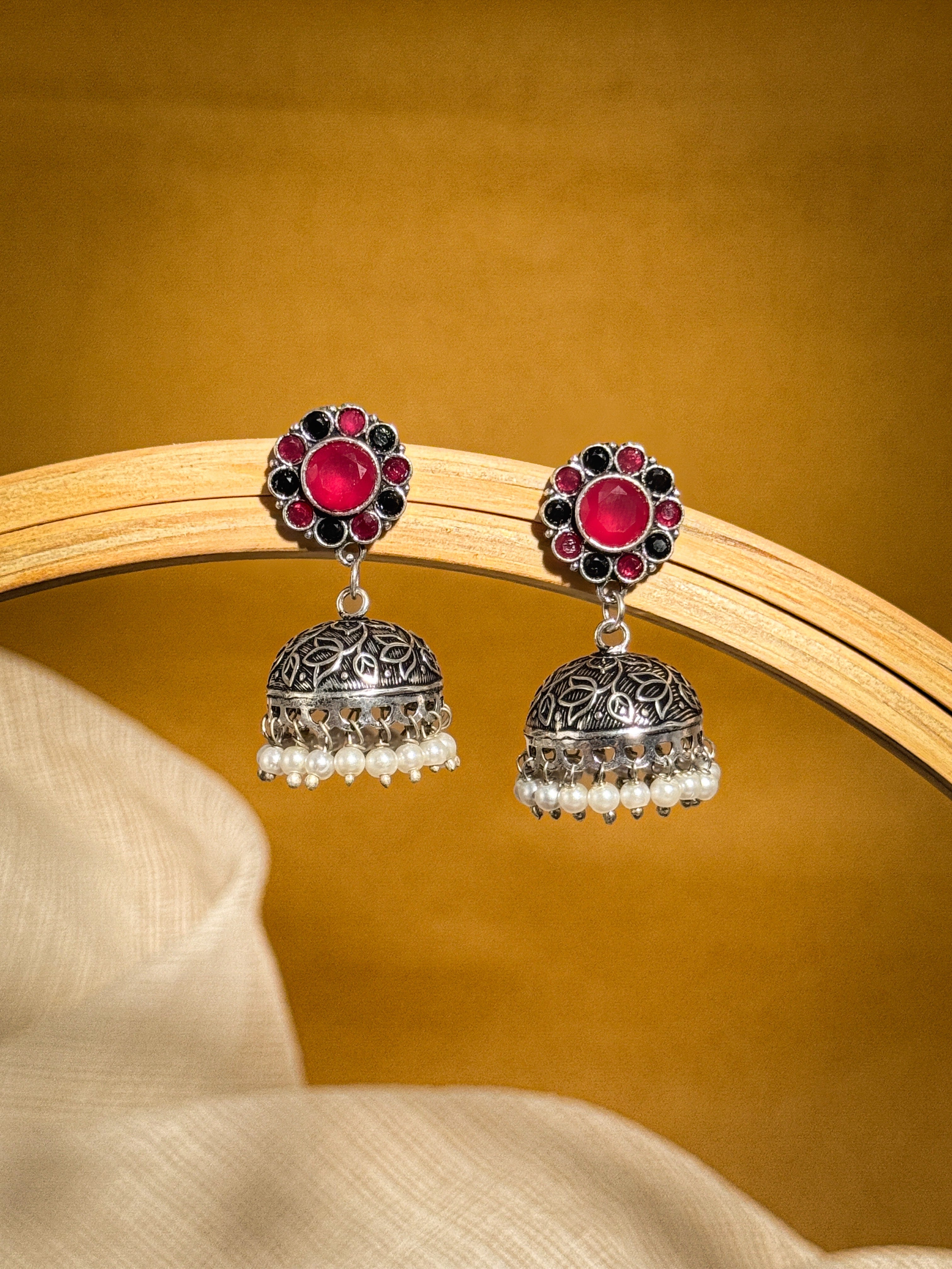 Dia Stone Jhumka Earrings
