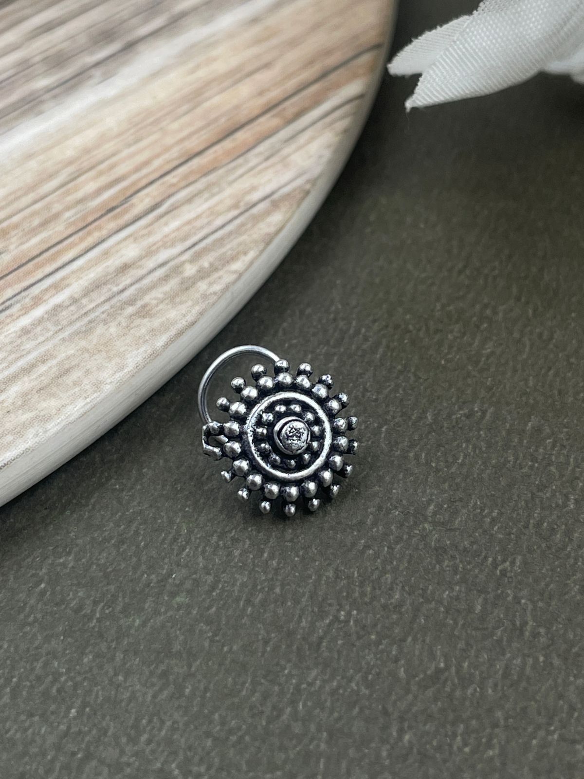 HARINEE OXIDISED PIERCING NOSEPIN COMBO OF 5