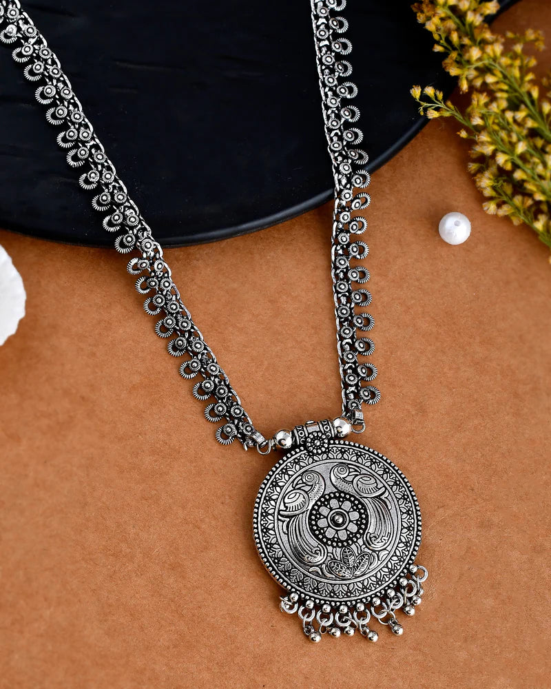 7 PIECE SILVER OXIDISED JEWELLERY SET COMBO