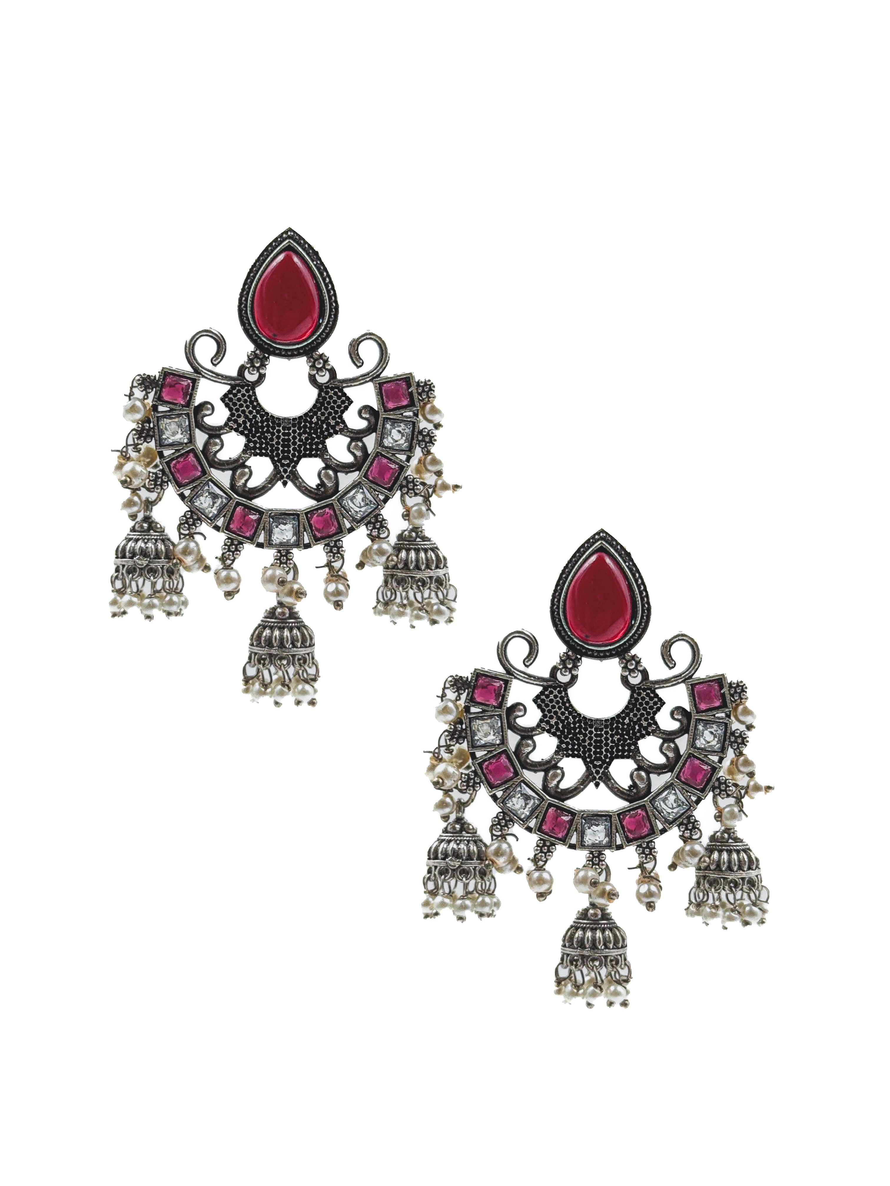 RAHA STONE JHUMKA EARRINGS