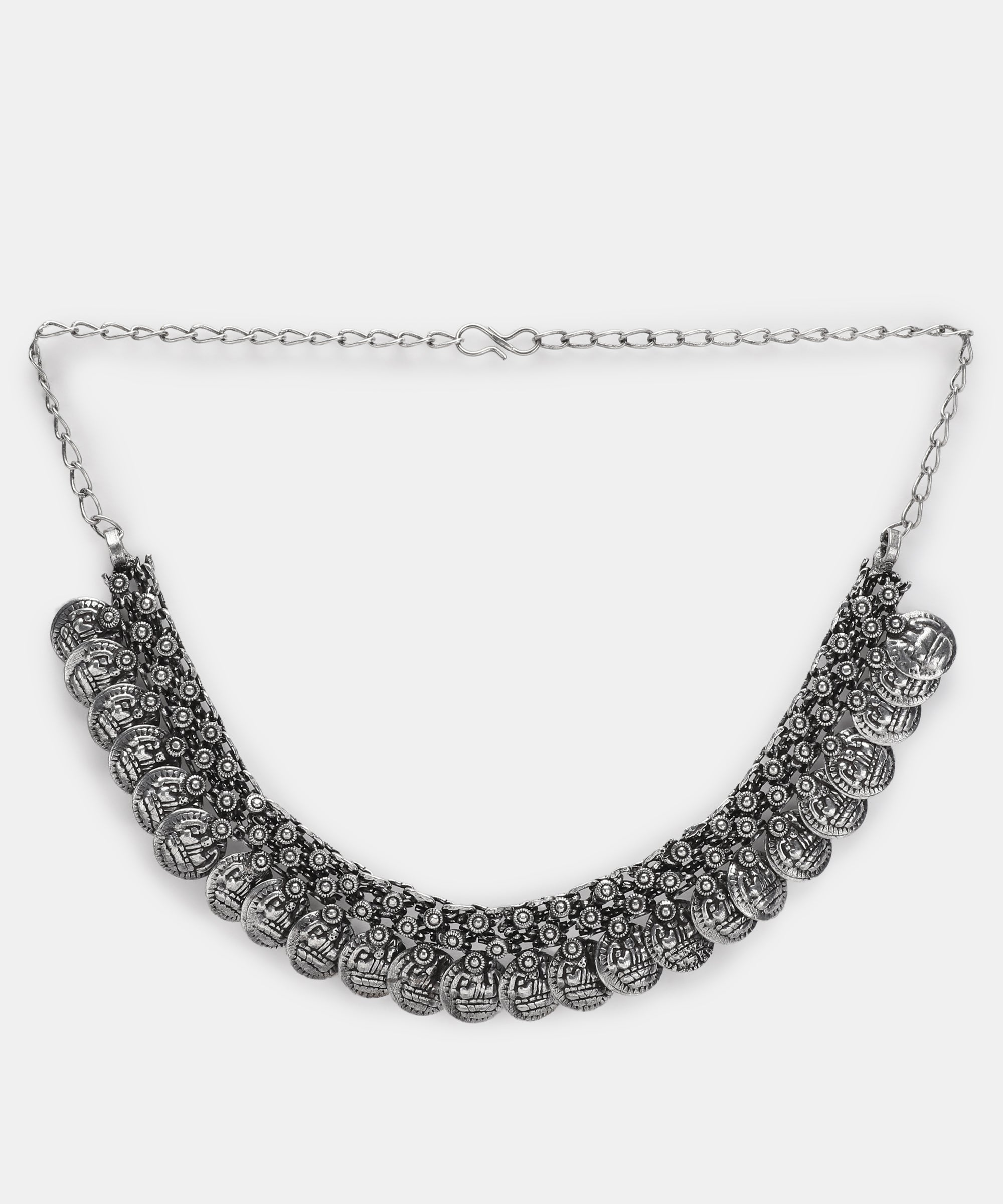 DHVANI SILVER OXIDISED JEWELLERY SET COMBO